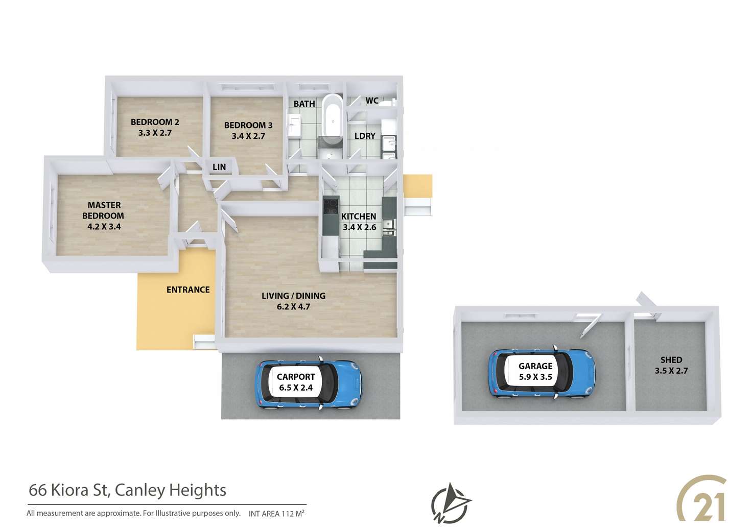 Floorplan of Homely house listing, 66 Kiora Street, Canley Heights NSW 2166