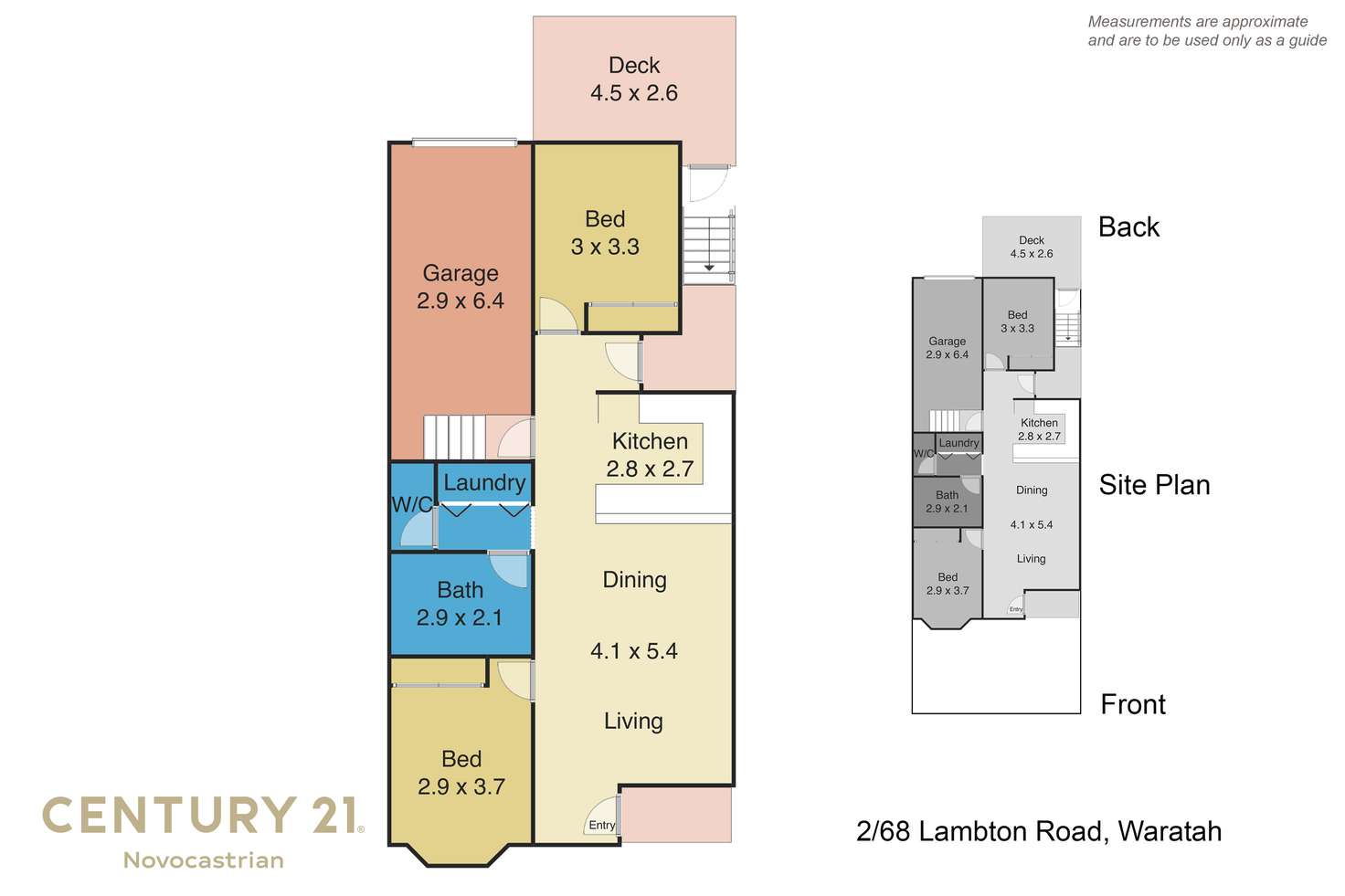 Floorplan of Homely villa listing, 2/68 Lambton Road, Waratah NSW 2298