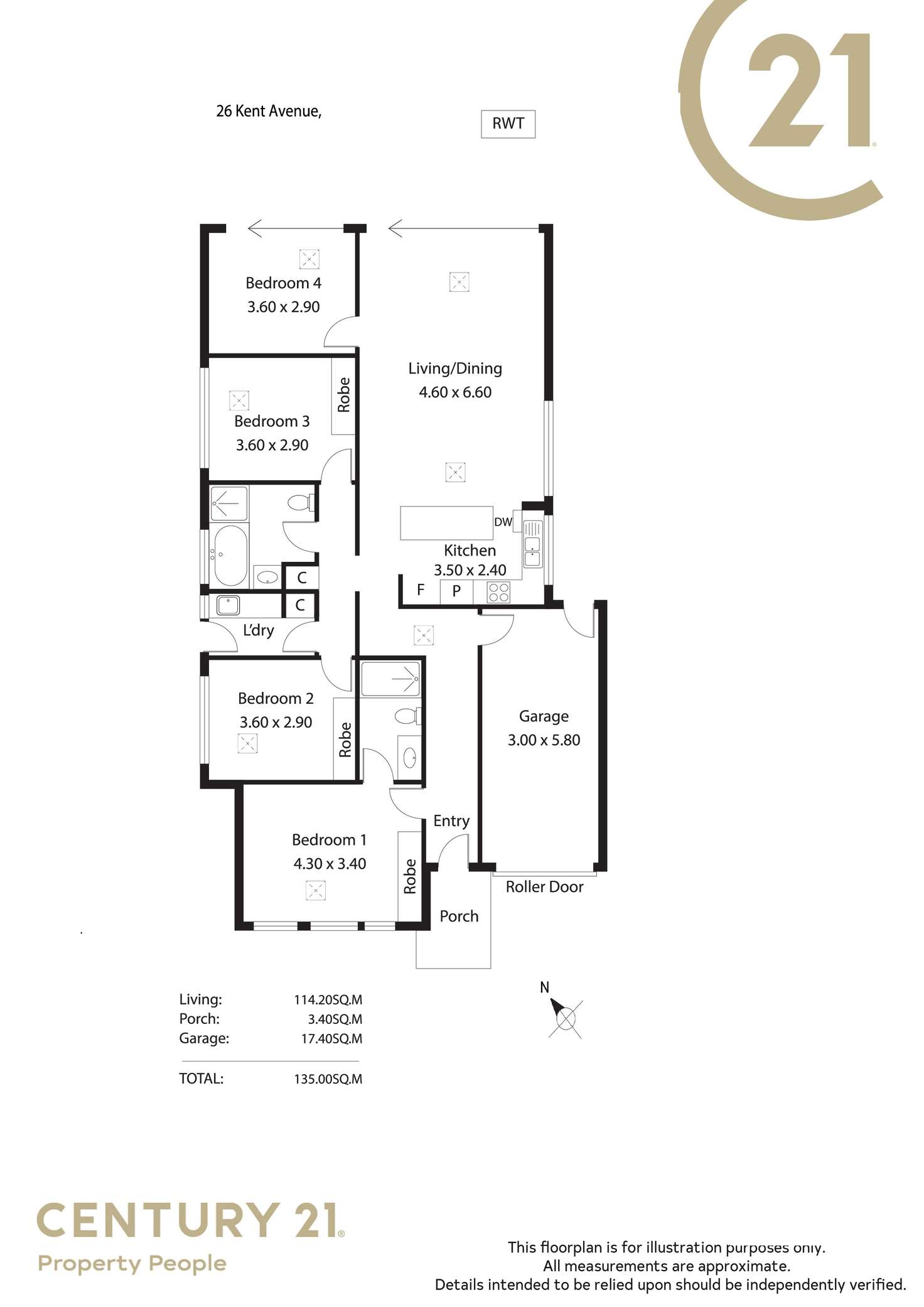 Floorplan of Homely house listing, 28 Kent Avenue, Brahma Lodge SA 5109