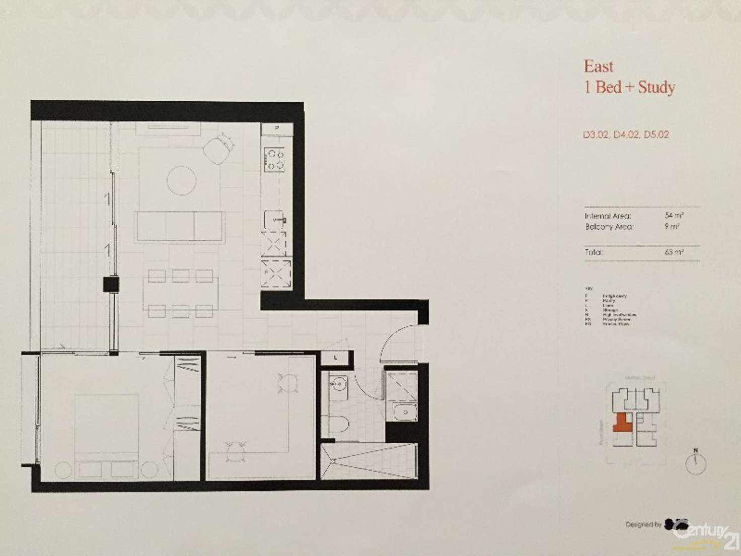 Floorplan of Homely apartment listing, 302/2 Pearl St, Erskineville NSW 2043