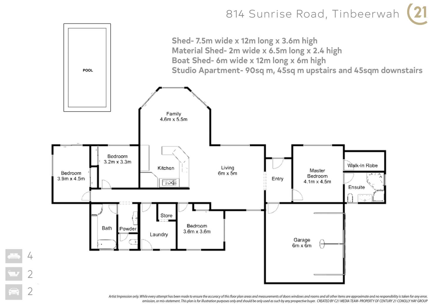 Floorplan of Homely house listing, 814 Sunrise Road, Tinbeerwah QLD 4563