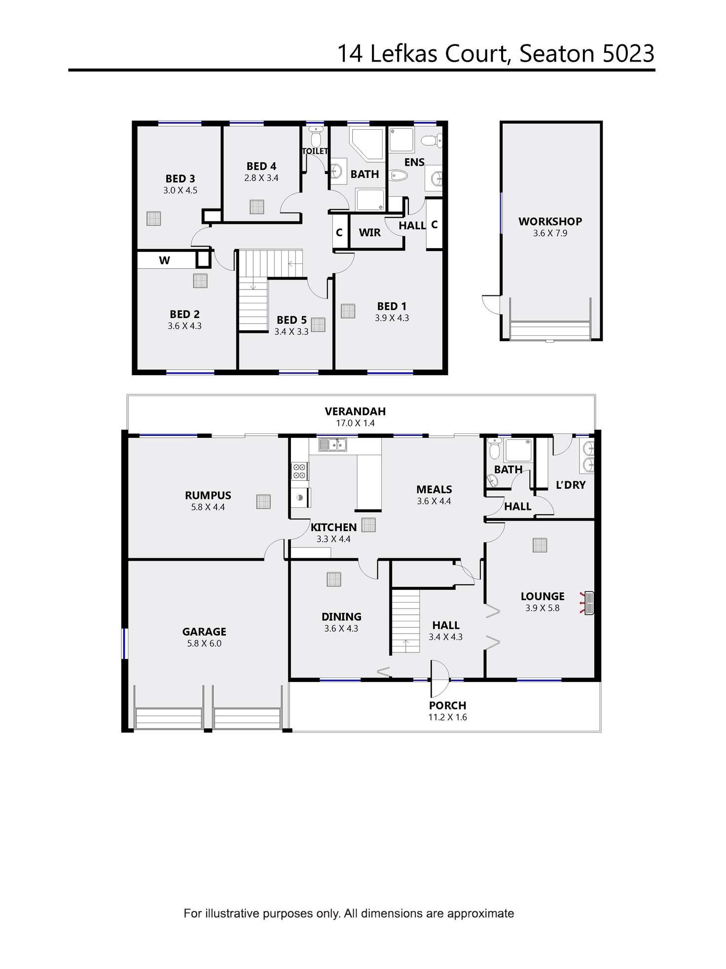 Floorplan of Homely house listing, 14 Lefkas Court, Seaton SA 5023