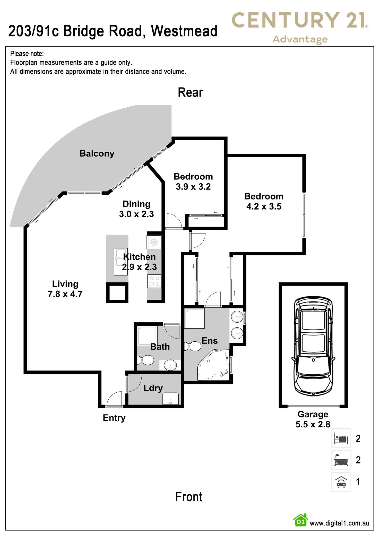 Floorplan of Homely apartment listing, 203/91C Bridge Road, Westmead NSW 2145