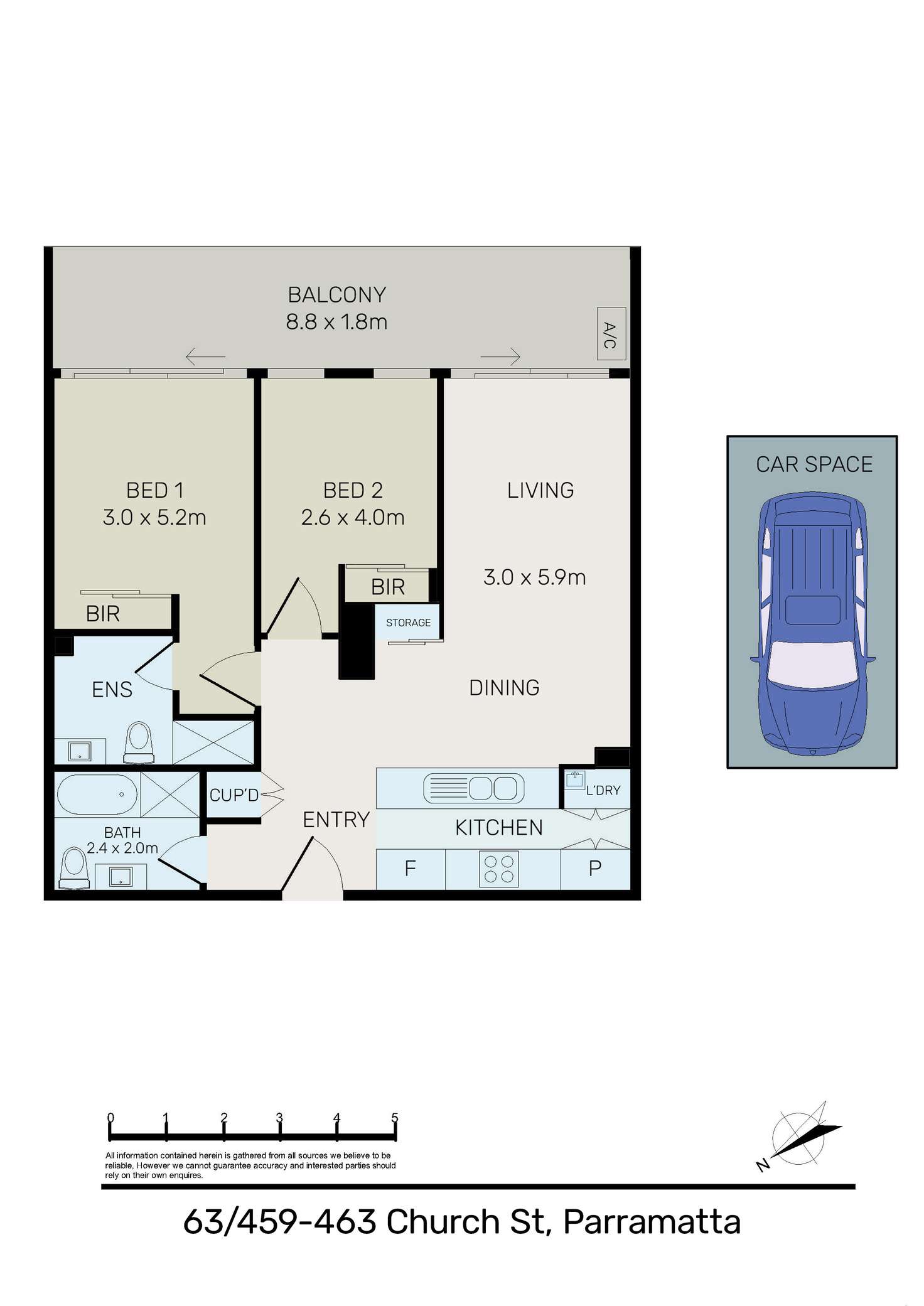 Floorplan of Homely apartment listing, 63/459-463 Church Street, Parramatta NSW 2150