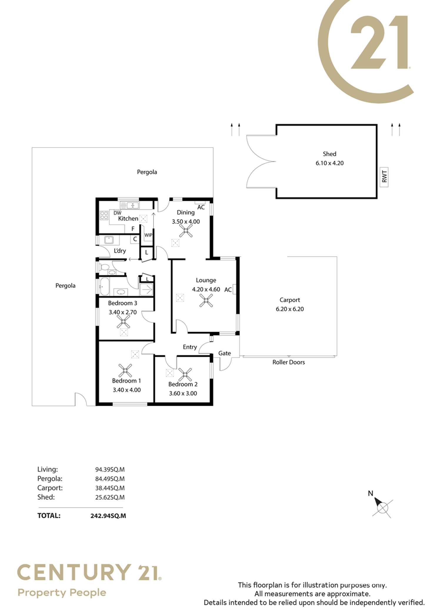 Floorplan of Homely house listing, 4 Farr Court, Para Hills West SA 5096