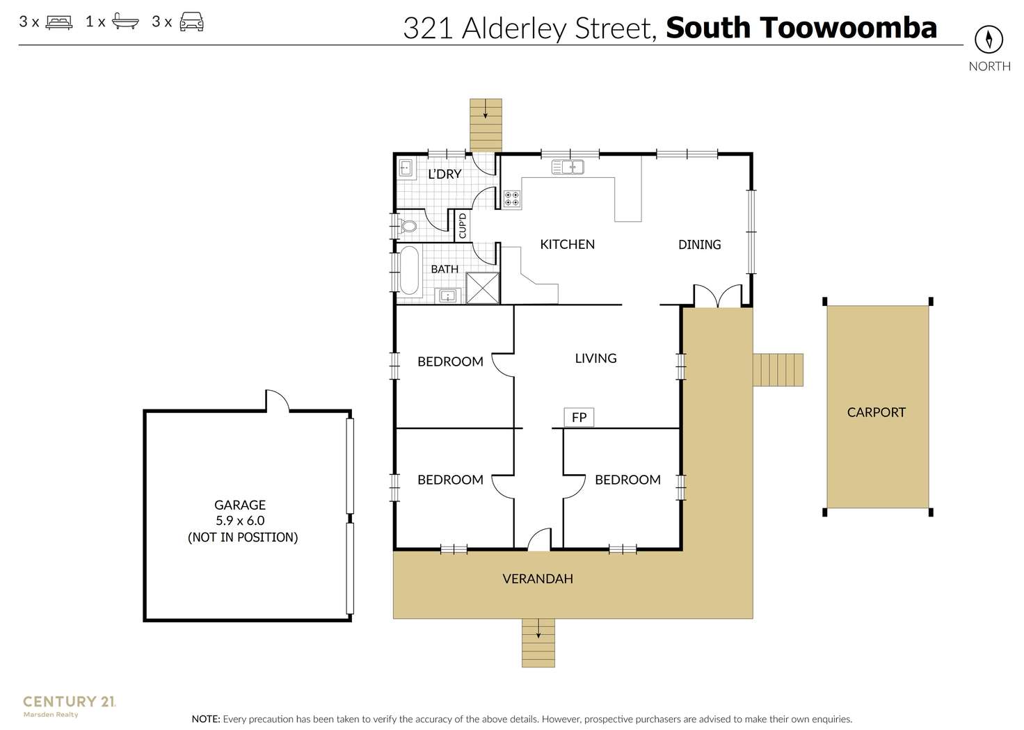 Floorplan of Homely house listing, 321 Alderley Street, South Toowoomba QLD 4350