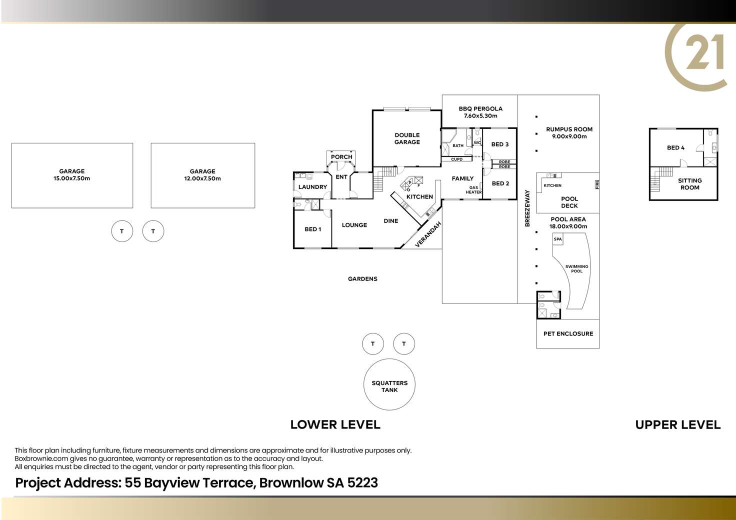 Floorplan of Homely house listing, 55 Bayview Terrace, Brownlow Ki SA 5223