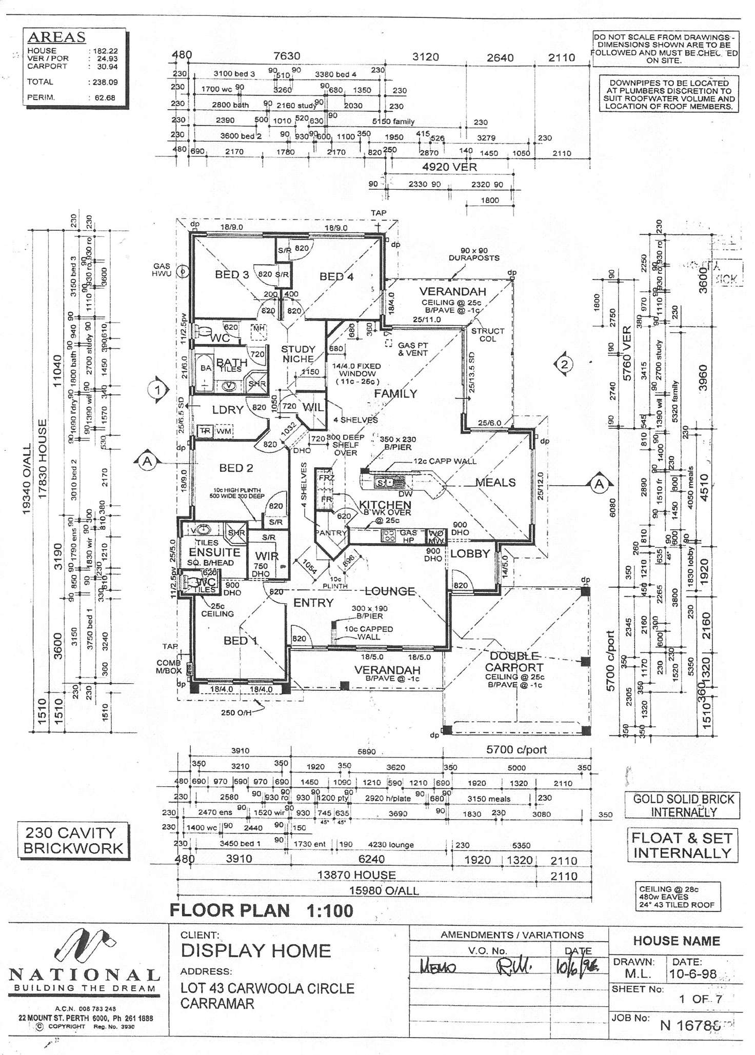 Floorplan of Homely house listing, 14 Carwoola Circle, Carramar WA 6031