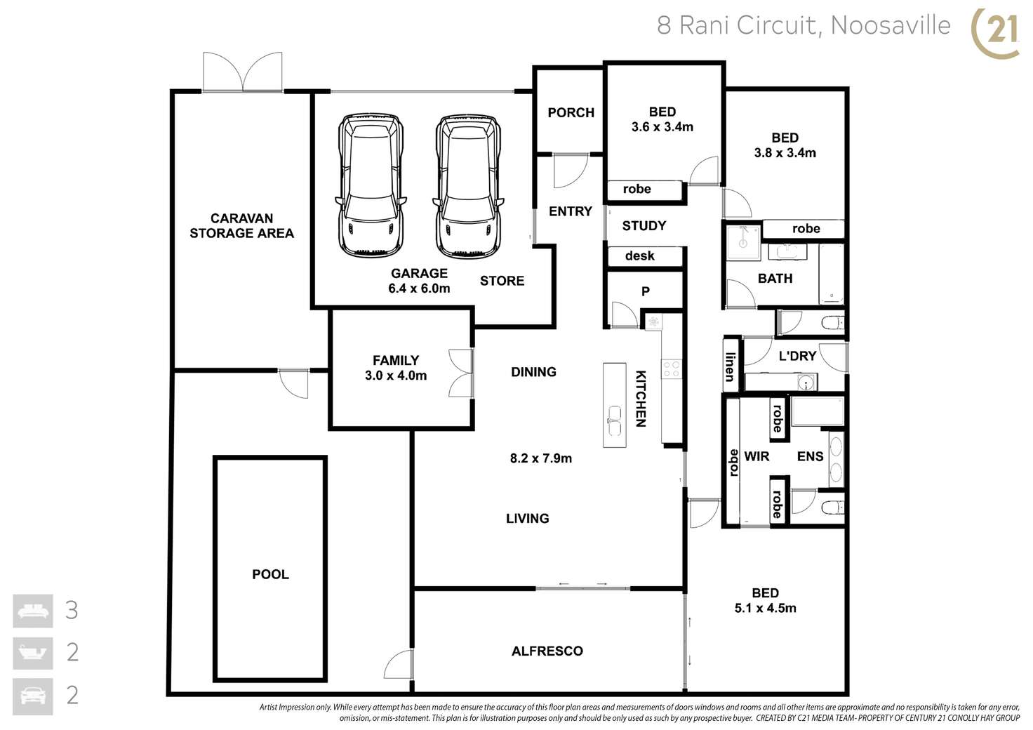 Floorplan of Homely house listing, 8 Rani Circuit, Noosaville QLD 4566