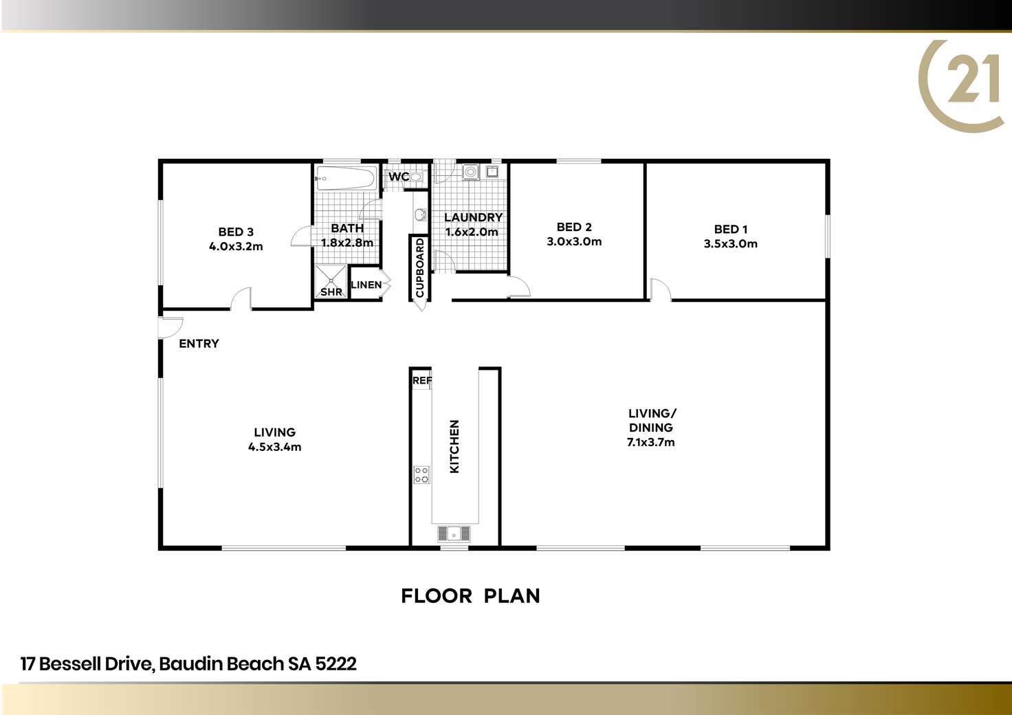 Floorplan of Homely house listing, 17 Bessell Drive, Baudin Beach SA 5222