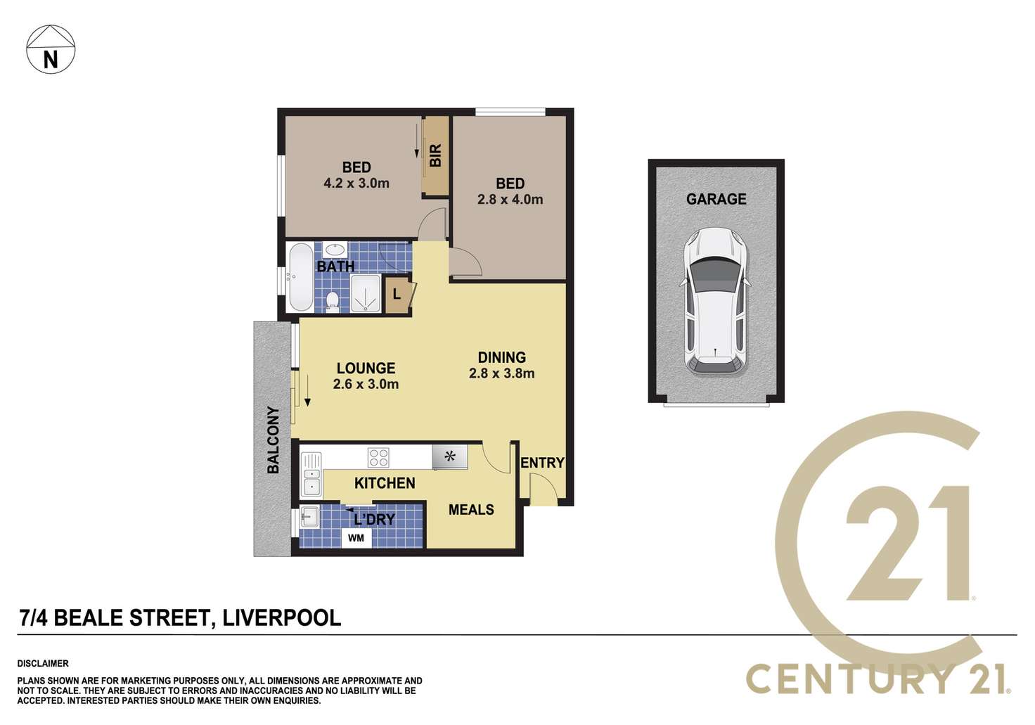 Floorplan of Homely unit listing, 7/4 Beale Street, Liverpool NSW 2170