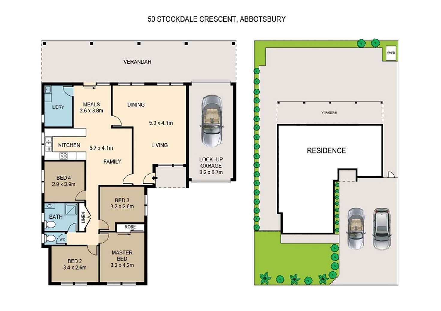 Floorplan of Homely house listing, 50 Stockdale Crescent, Abbotsbury NSW 2176