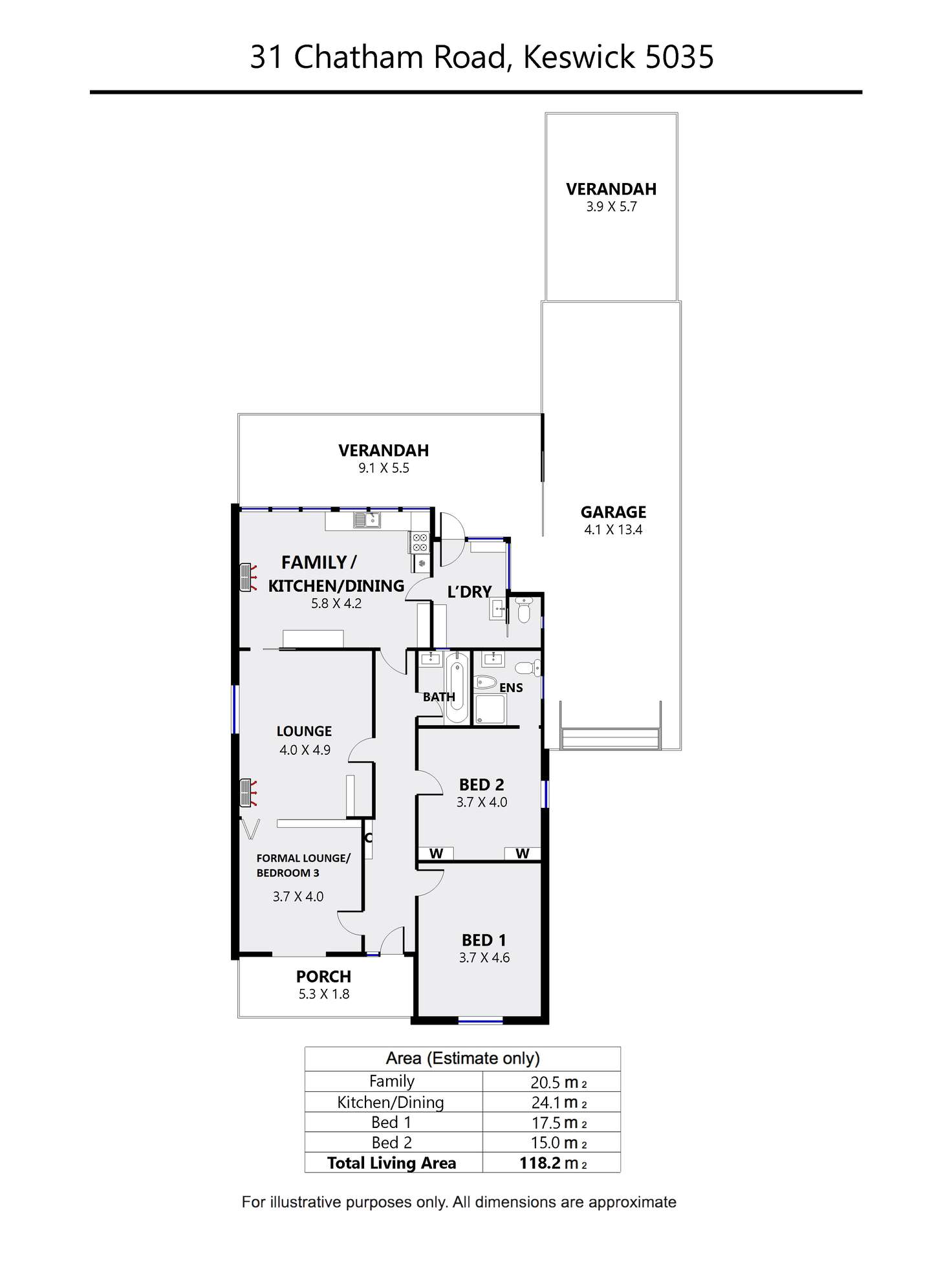 Floorplan of Homely house listing, 31 Chatham Road, Keswick SA 5035