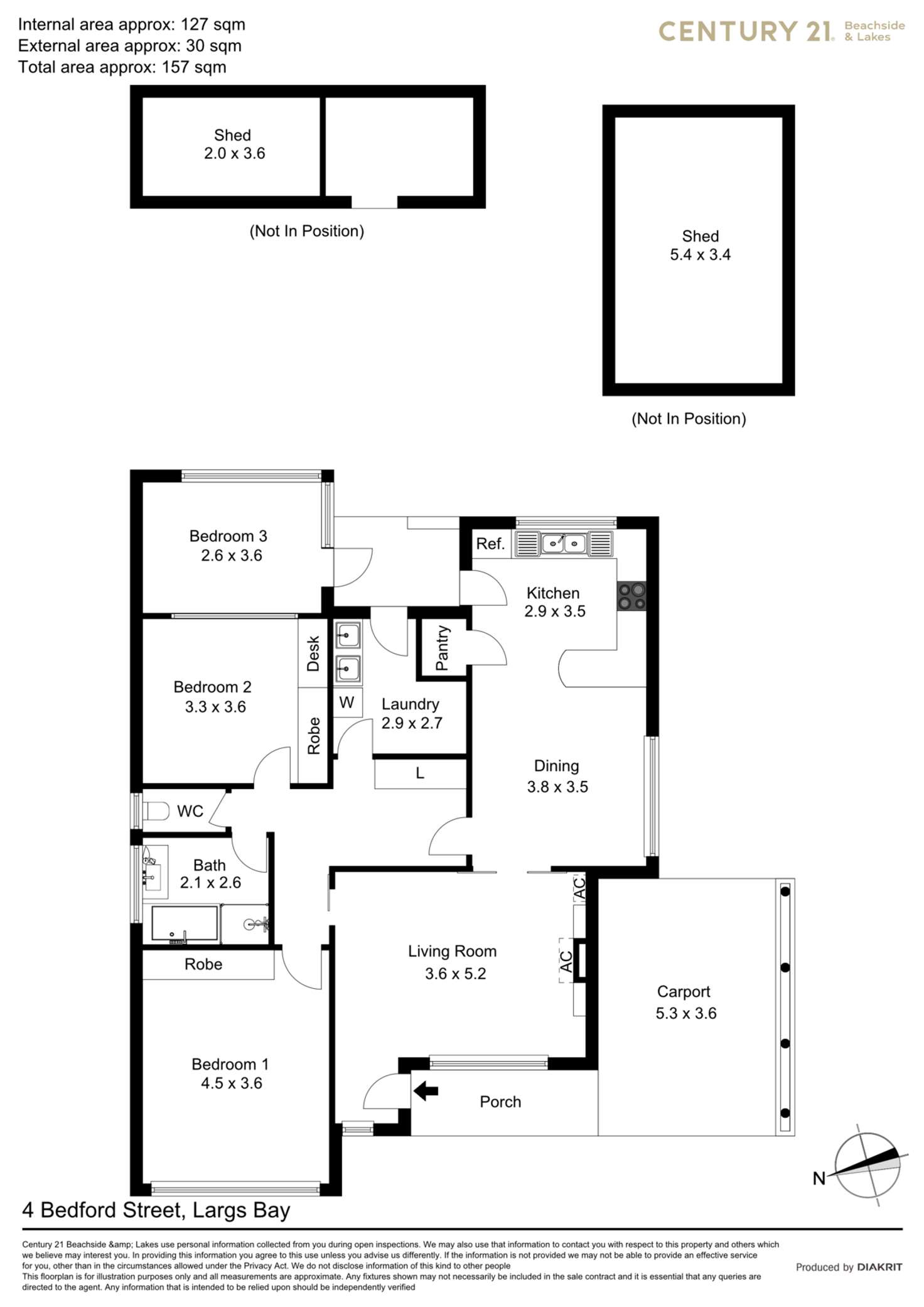 Floorplan of Homely house listing, 4 Bedford Street, Largs Bay SA 5016