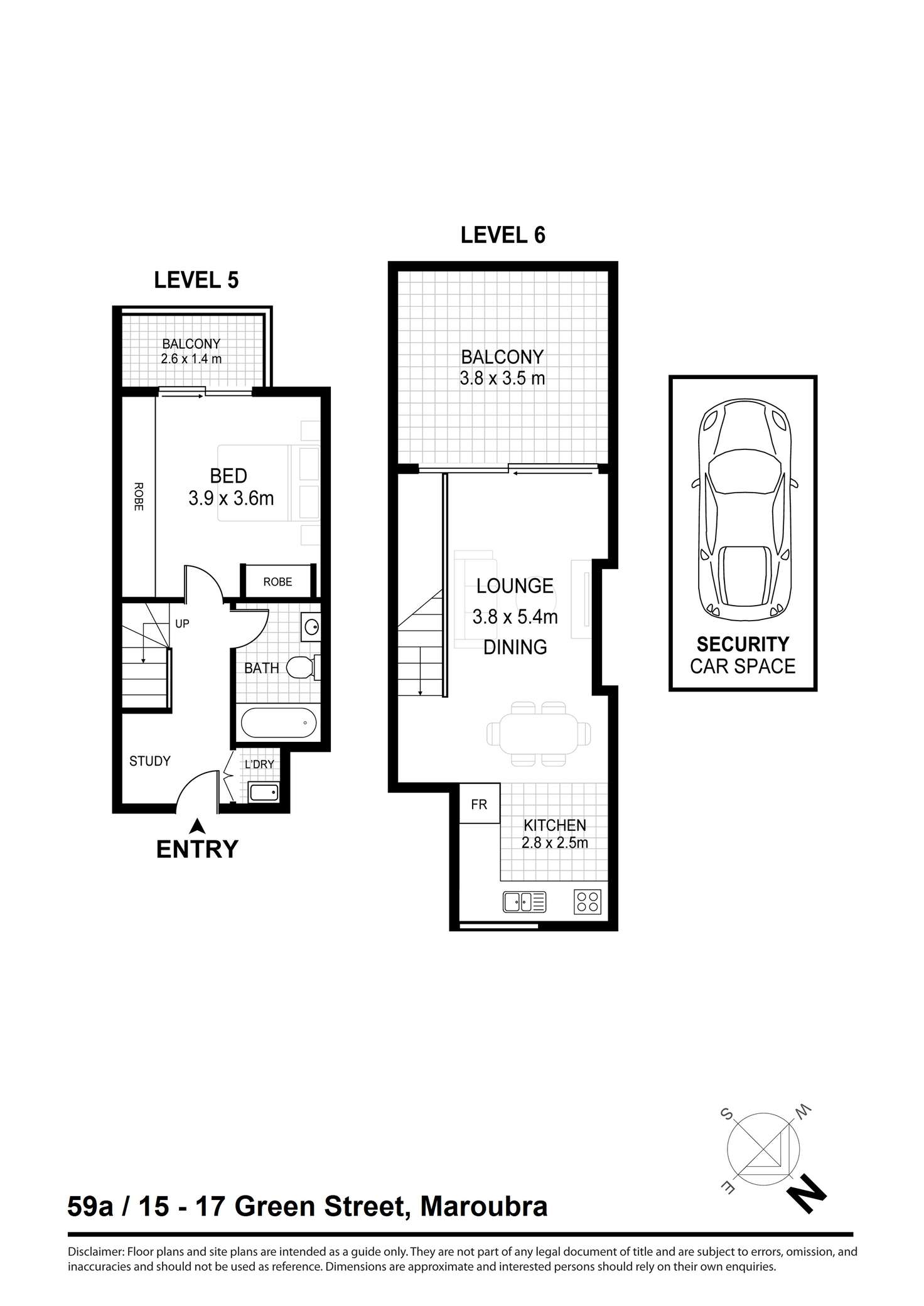 Floorplan of Homely apartment listing, 59a/15-17 Green Street, Maroubra NSW 2035