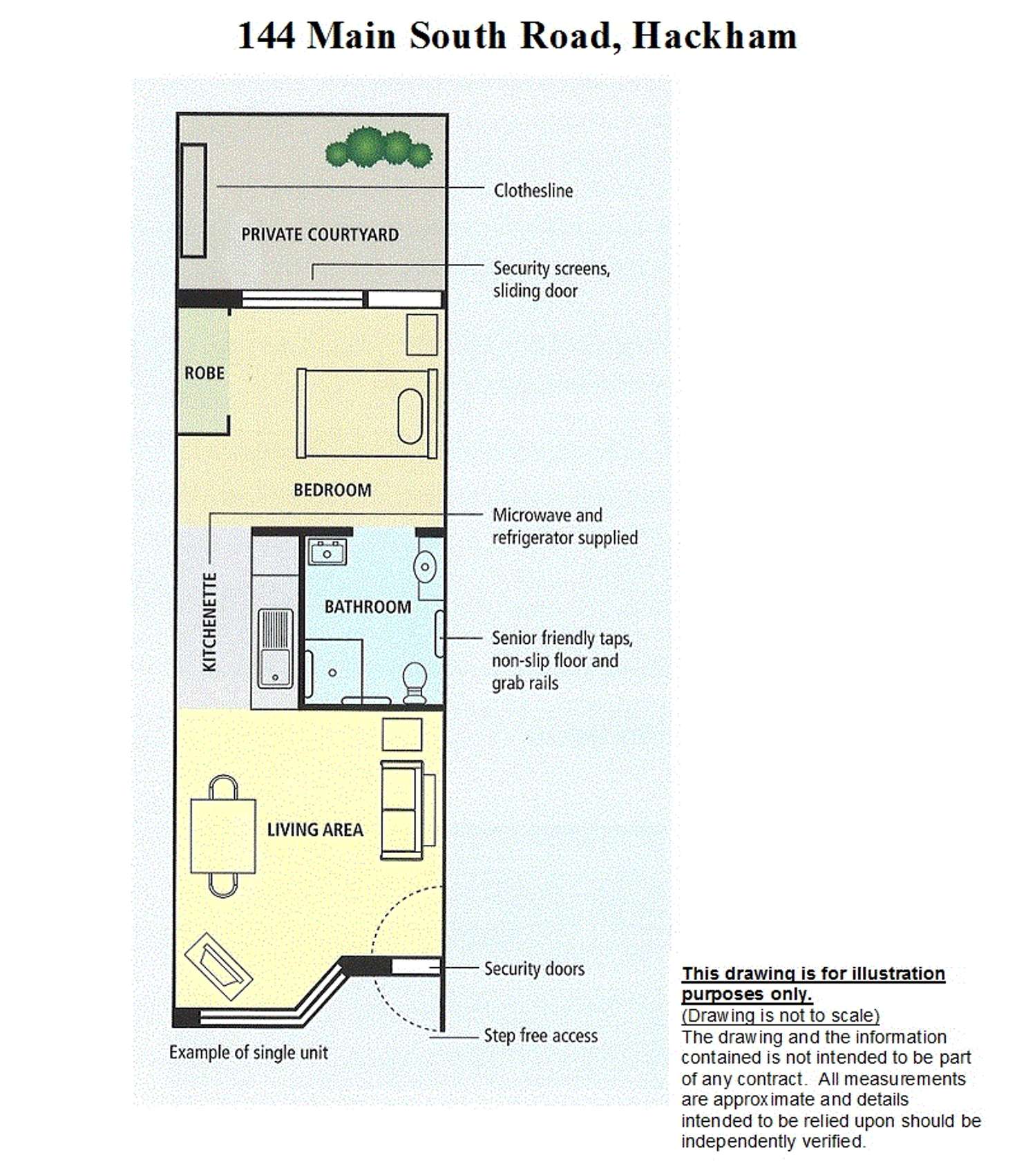 Floorplan of Homely unit listing, 8/144 Main South Road, Hackham SA 5163