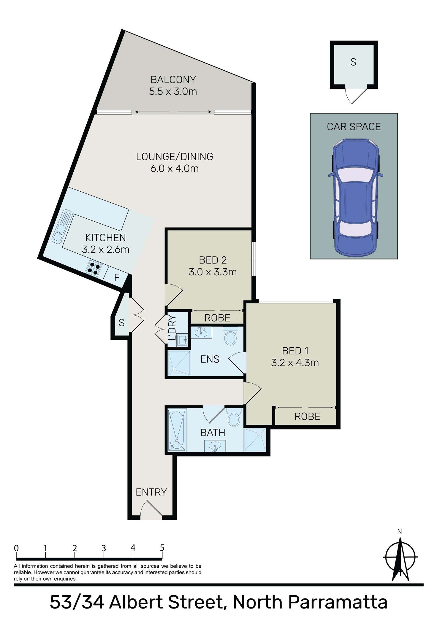 Floorplan of Homely apartment listing, 53/34 Albert Street, North Parramatta NSW 2151