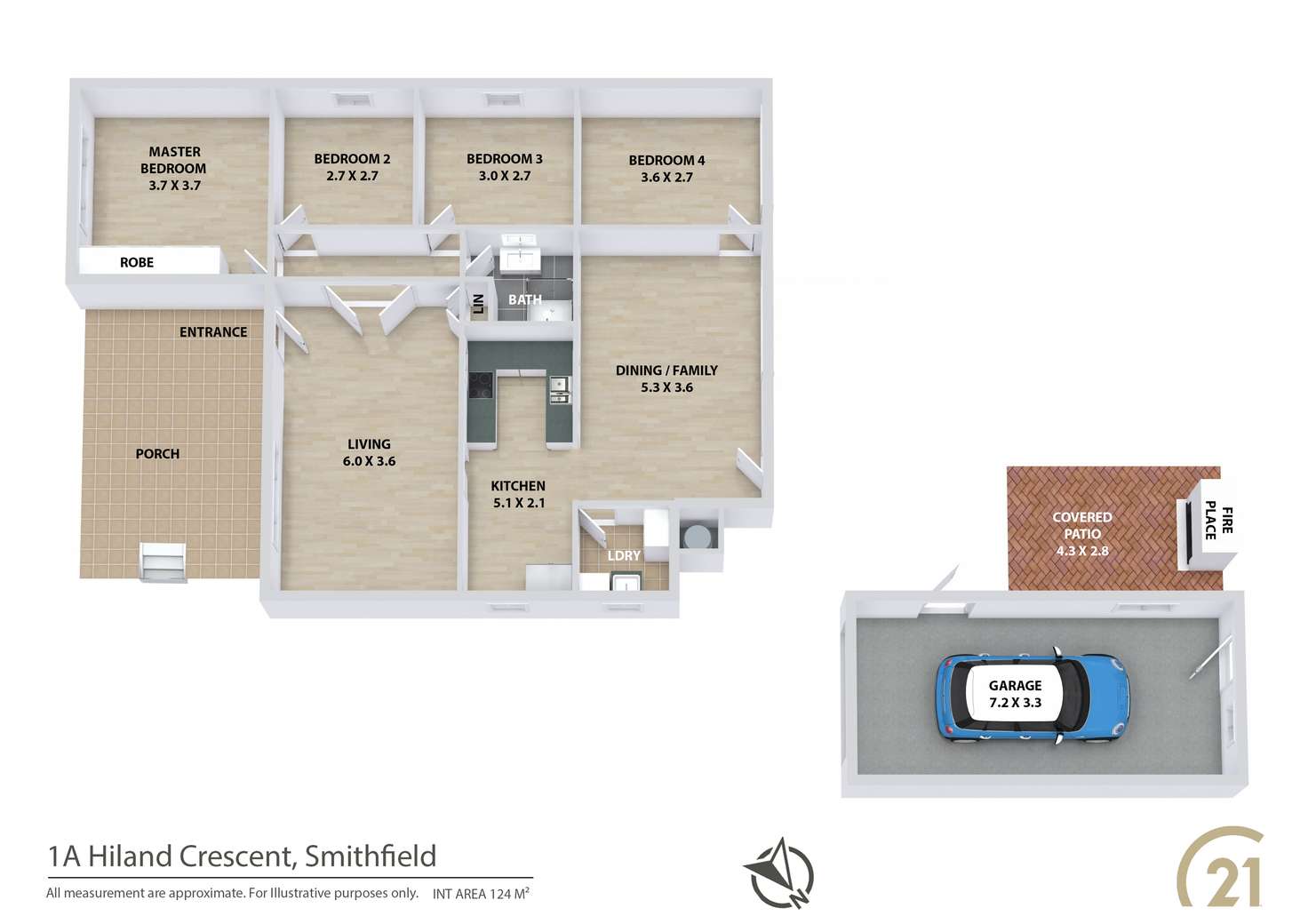 Floorplan of Homely house listing, 1A Hiland Crescent, Smithfield NSW 2164