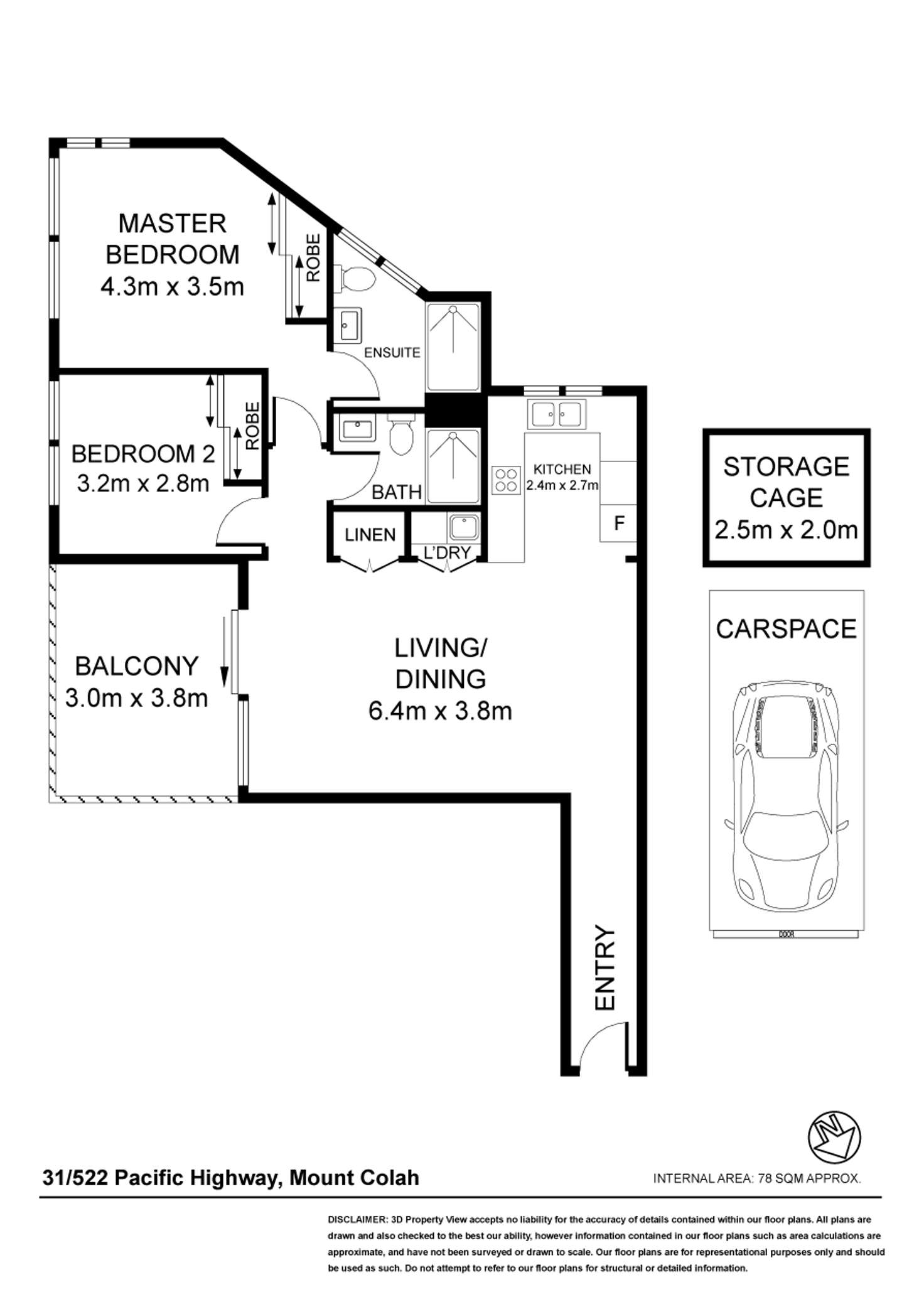 Floorplan of Homely apartment listing, 31/ 522-524 Pacific Hwy, Mount Colah NSW 2079