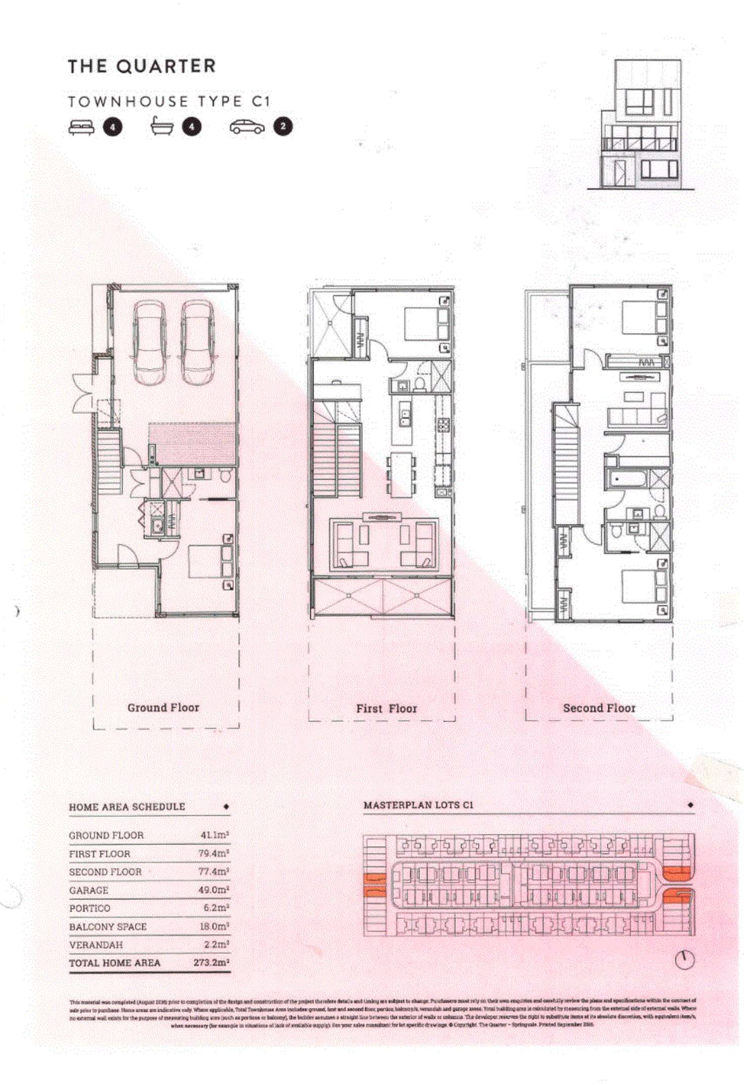 Floorplan of Homely townhouse listing, 54 Quarter Circuit, Springvale VIC 3171