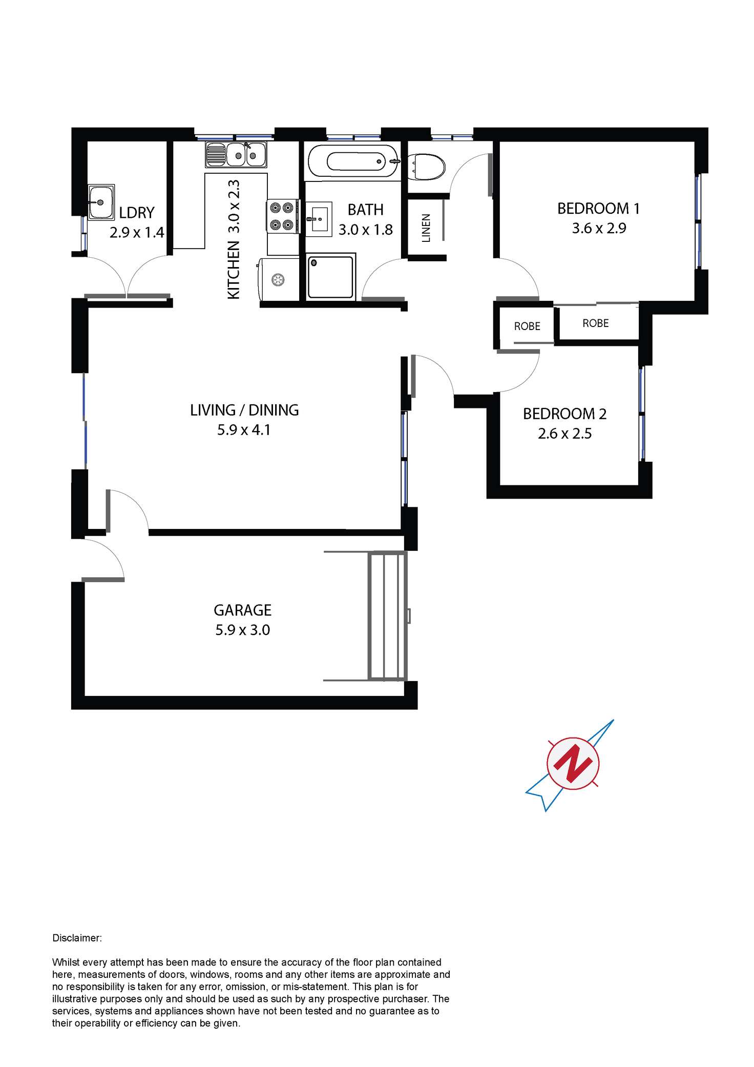 Floorplan of Homely villa listing, 5/7 Rhonda Street, Pendle Hill NSW 2145