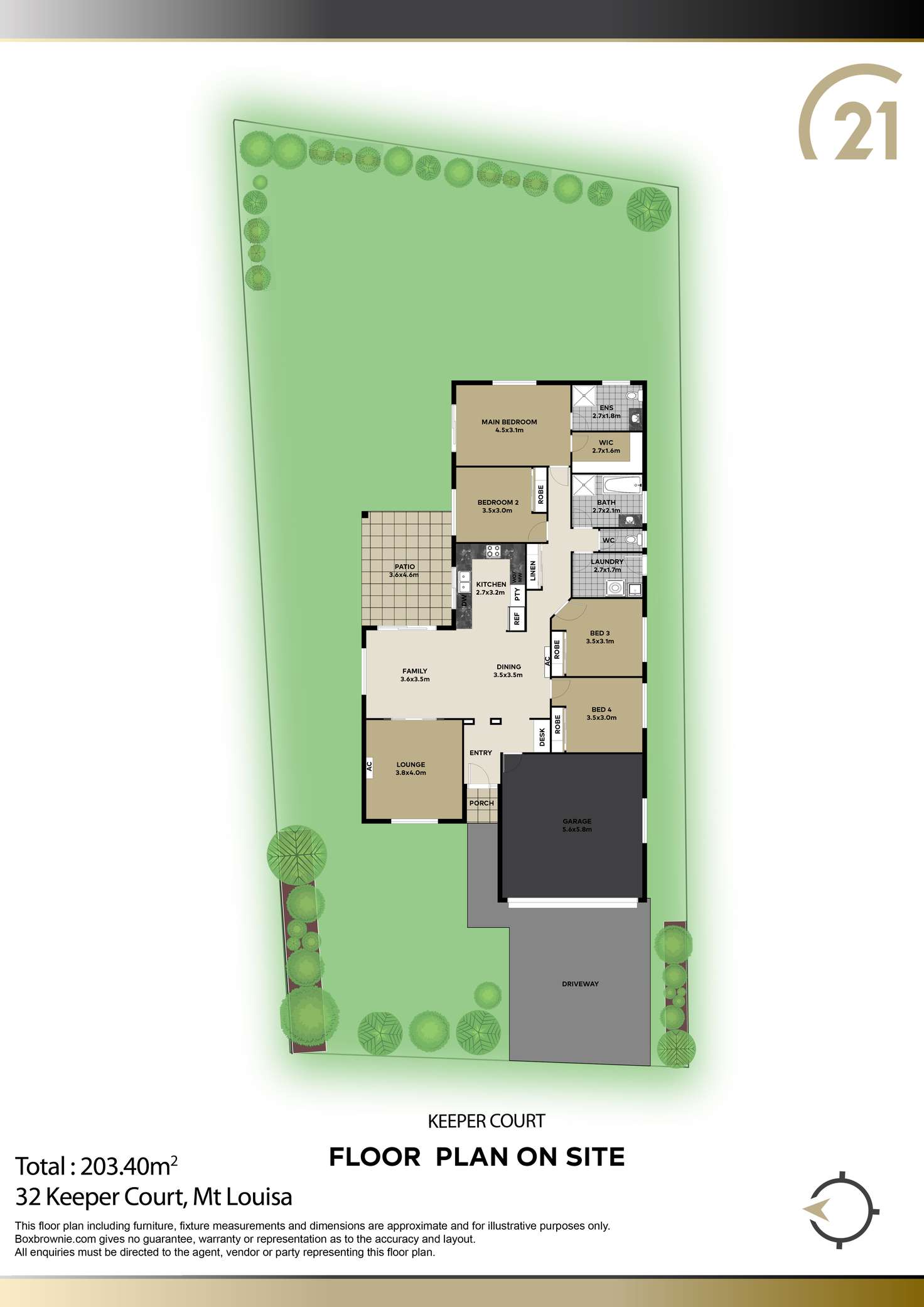 Floorplan of Homely house listing, 32 Keeper Court, Mount Louisa QLD 4814