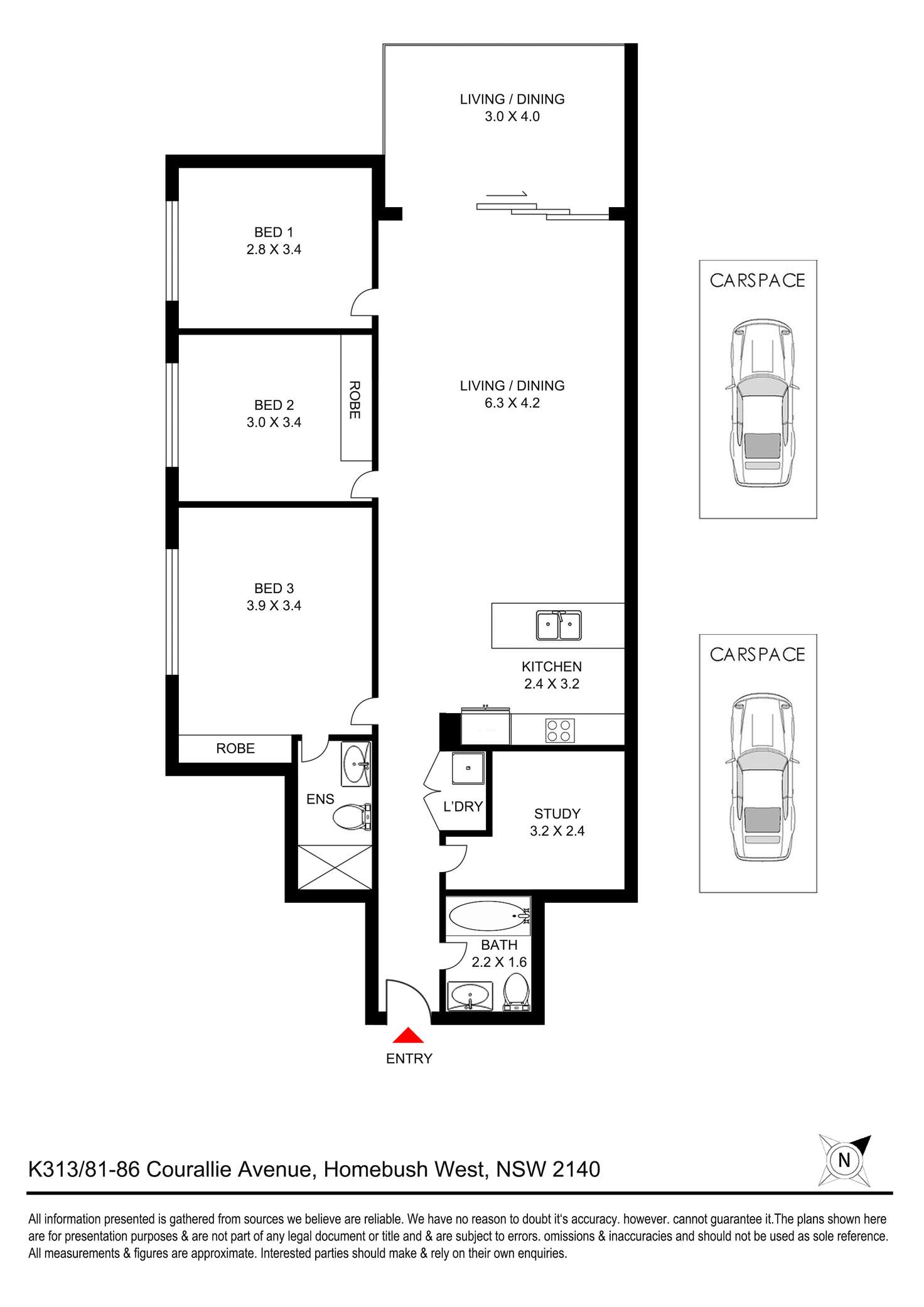 Floorplan of Homely apartment listing, K313/81-86 Courallie Avenue, Homebush West NSW 2140