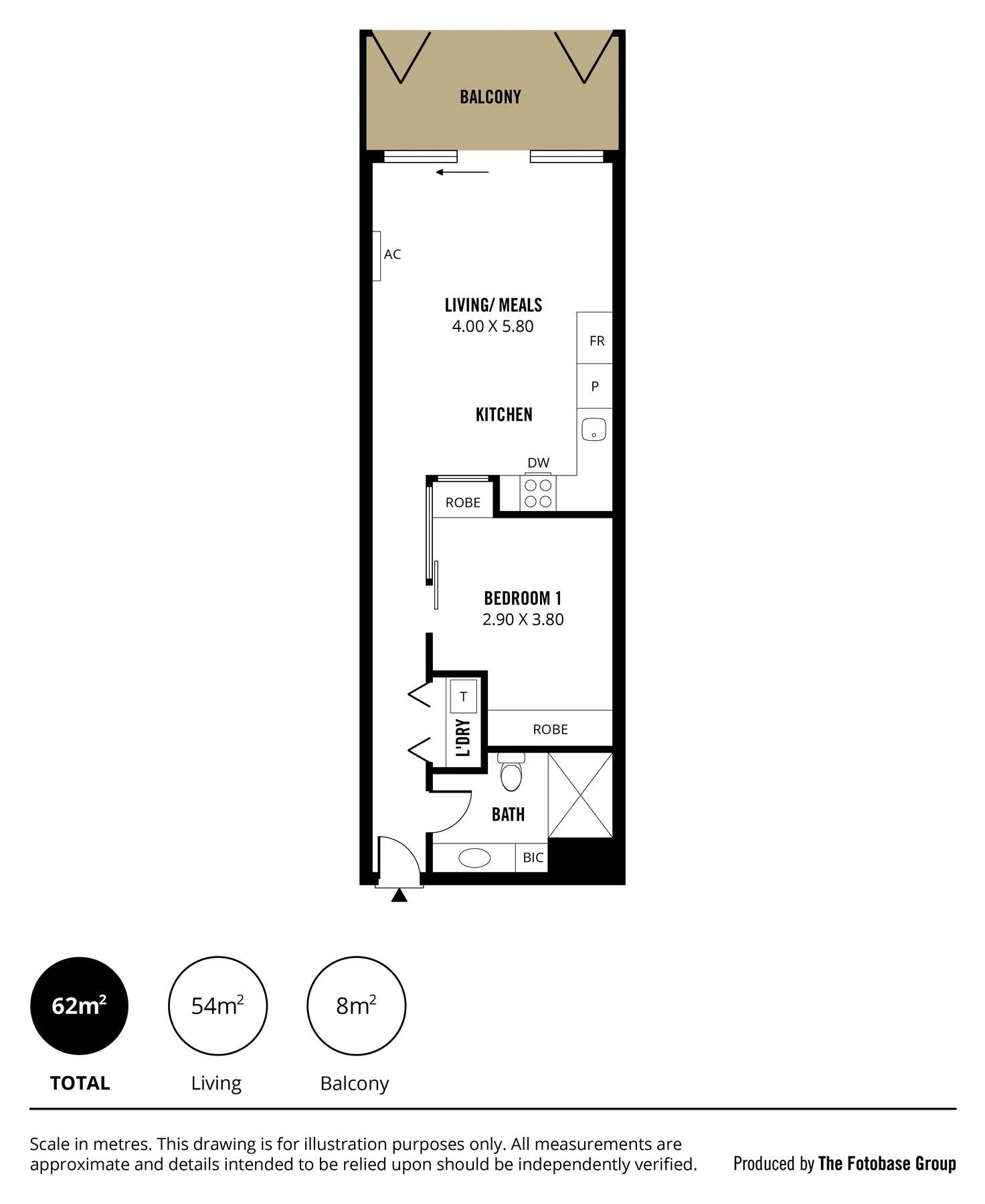 Floorplan of Homely unit listing, 218/185 Morphett Street, Adelaide SA 5000