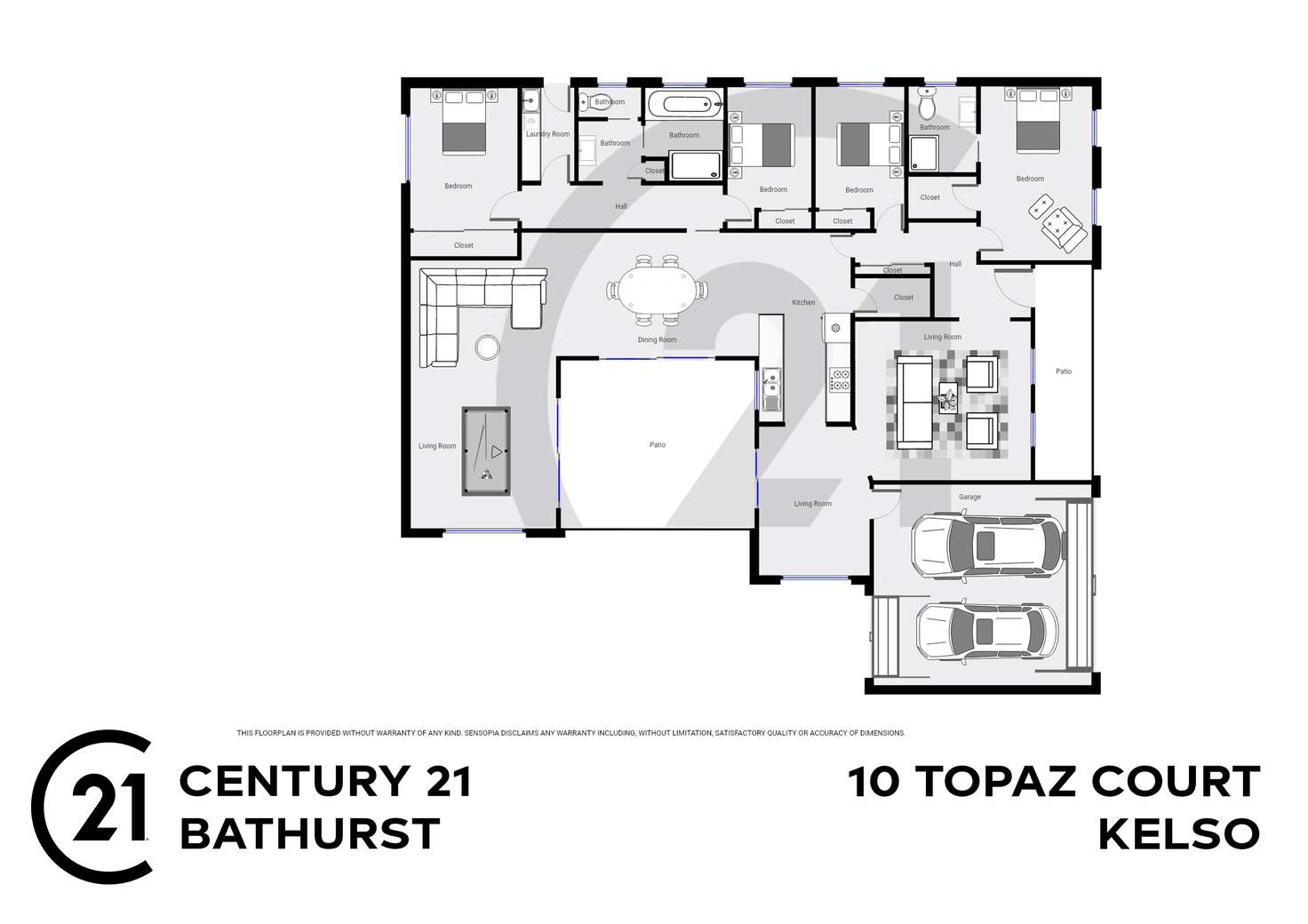 Floorplan of Homely house listing, 10 Topaz Court, Kelso NSW 2795