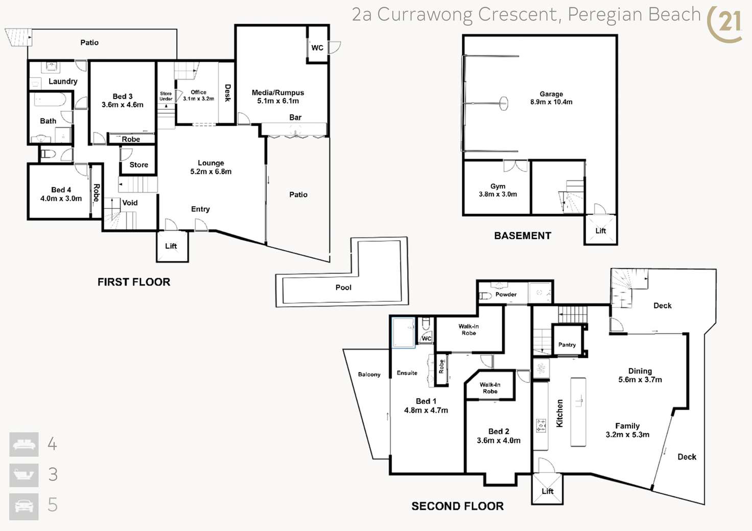 Floorplan of Homely house listing, 2A Currawong Crescent, Peregian Beach QLD 4573