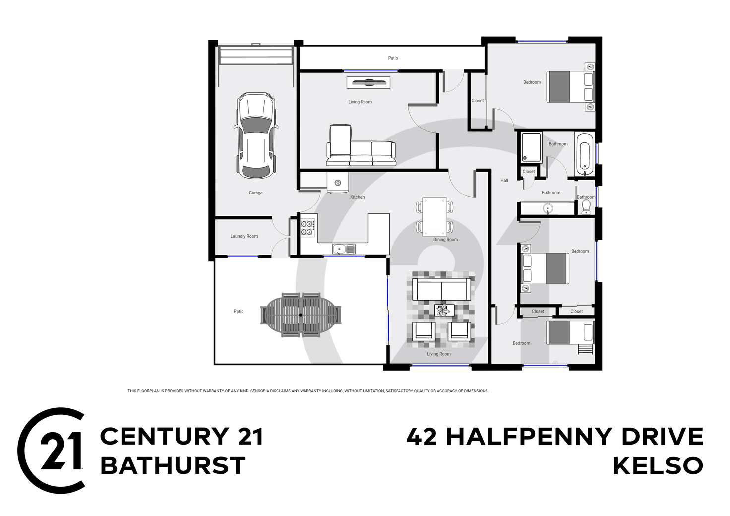 Floorplan of Homely house listing, 42 Halfpenny Drive, Kelso NSW 2795