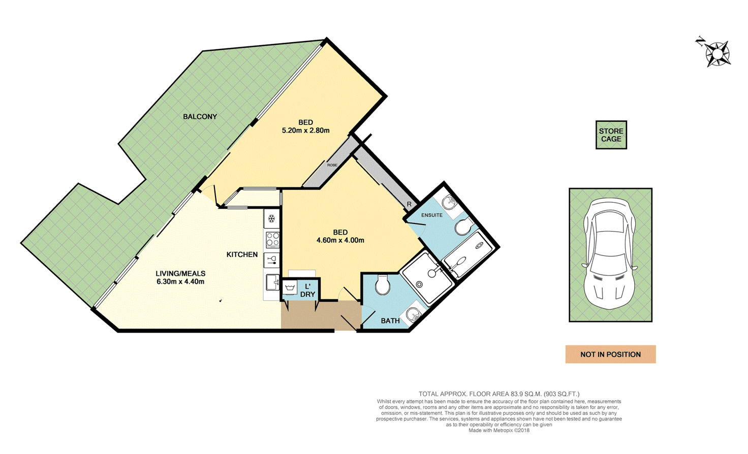 Floorplan of Homely apartment listing, 402/12 High Street Road, Glen Iris VIC 3146