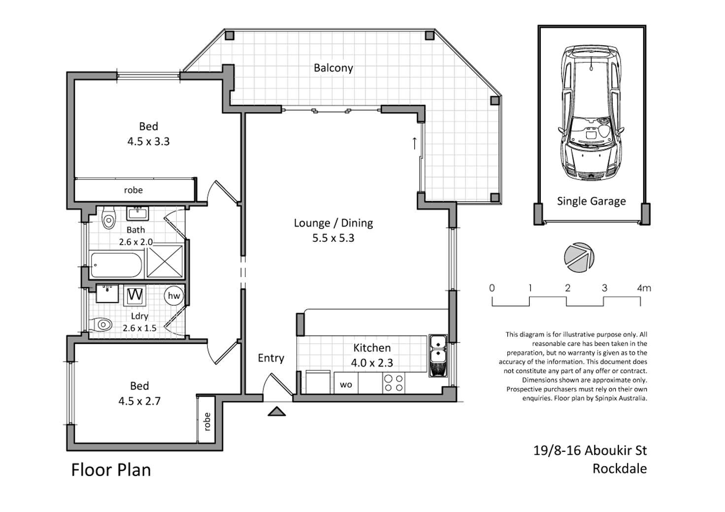 Floorplan of Homely apartment listing, 19/8 Aboukir Street, Rockdale NSW 2216