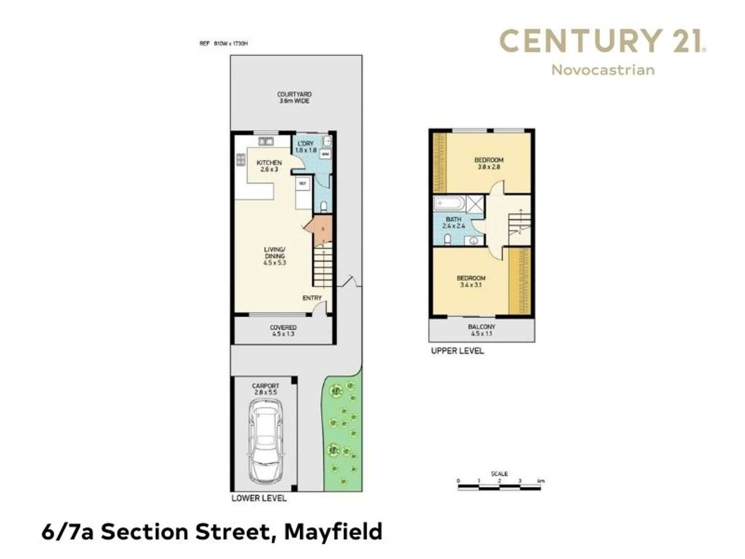 Floorplan of Homely townhouse listing, 6/7a Section Street, Mayfield NSW 2304