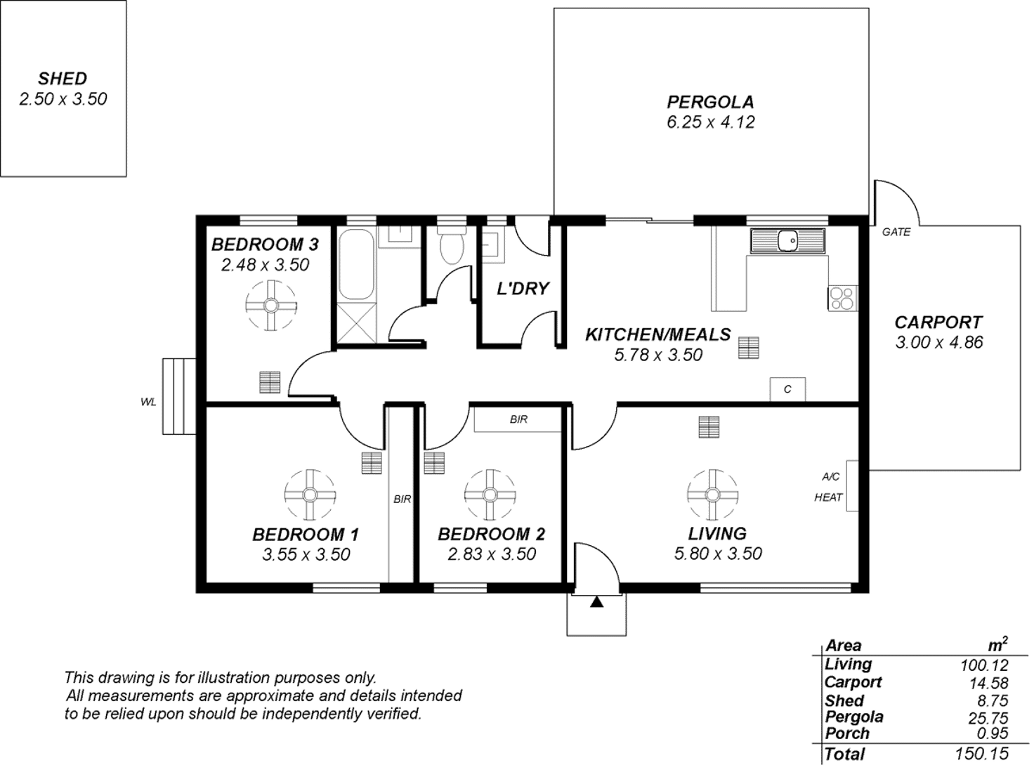 Floorplan of Homely house listing, 26 Featherstone Drive, Huntfield Heights SA 5163