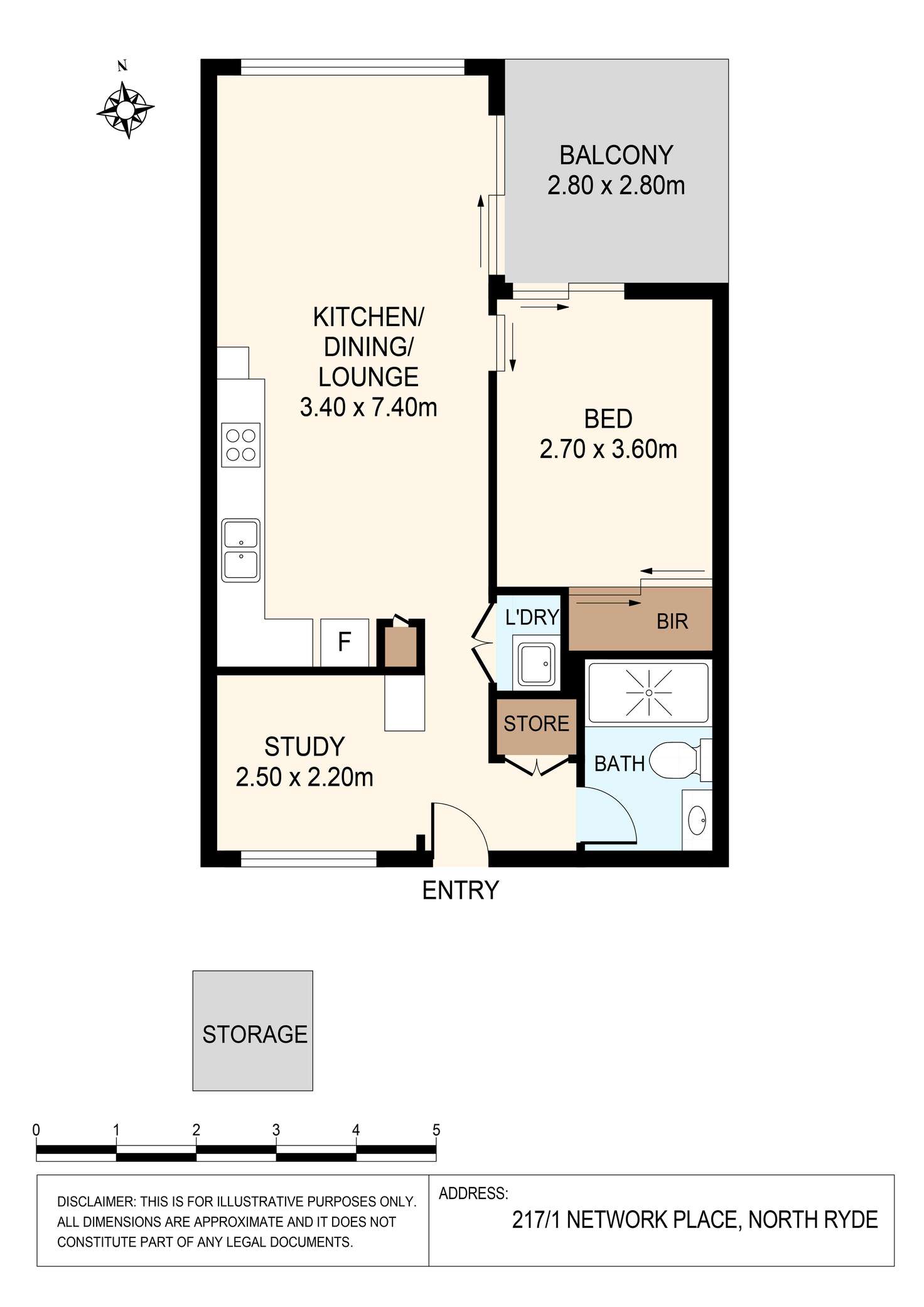 Floorplan of Homely apartment listing, 217/1 Network Place, North Ryde NSW 2113