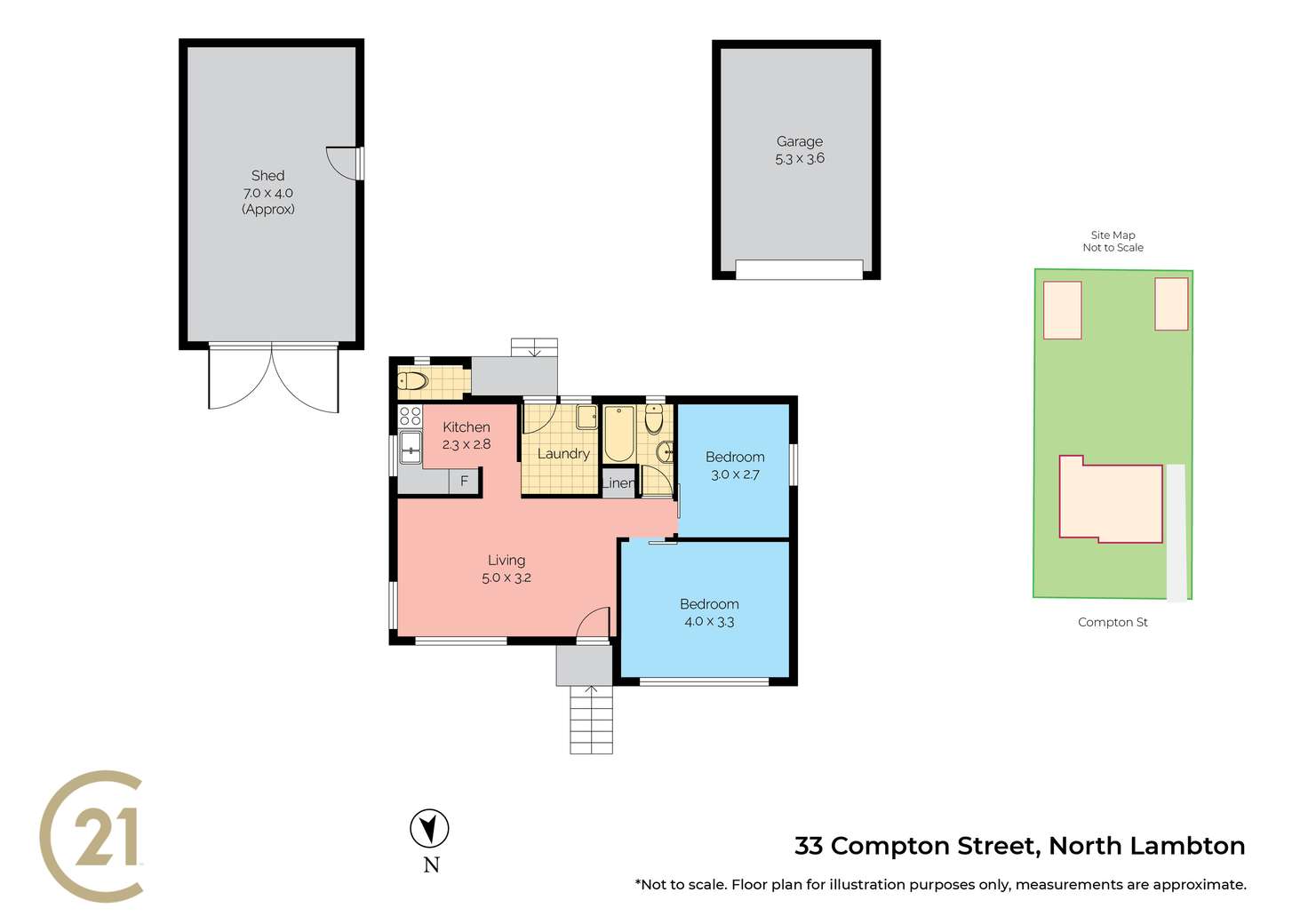 Floorplan of Homely house listing, 33 Compton Street, North Lambton NSW 2299