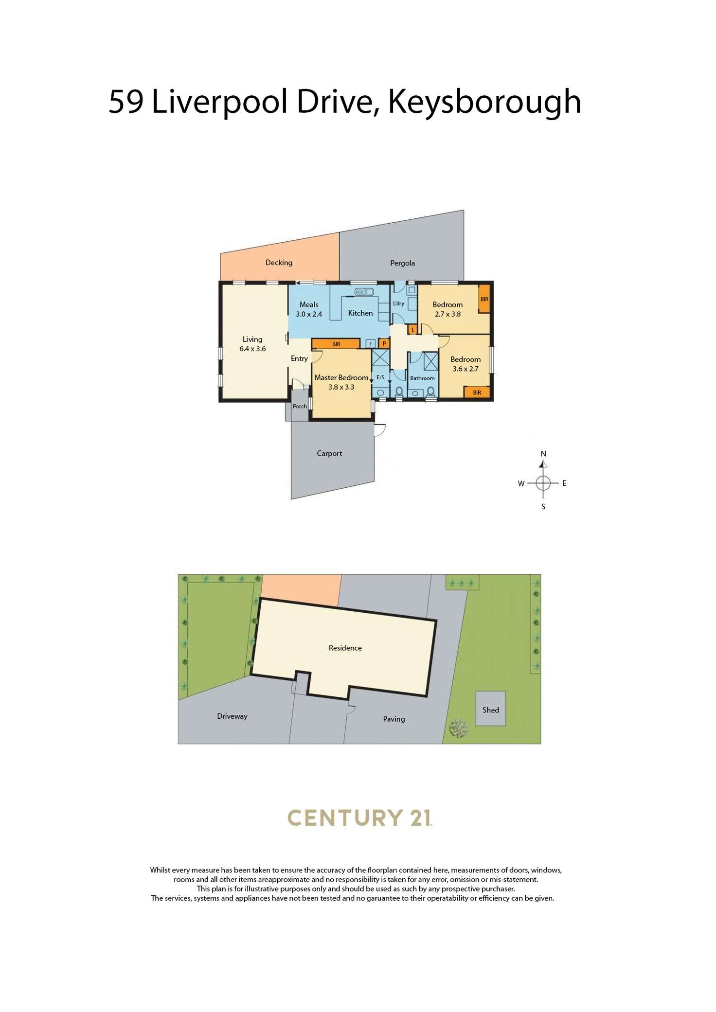 Floorplan of Homely house listing, 59 Liverpool Drive, Keysborough VIC 3173