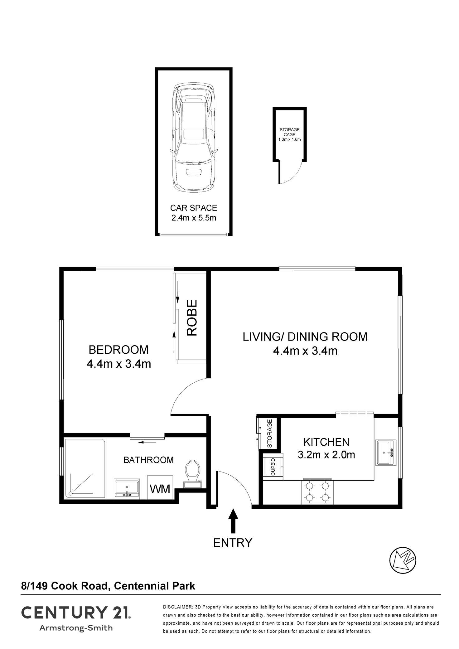 Floorplan of Homely apartment listing, 8/149 Cook Road, Centennial Park NSW 2021