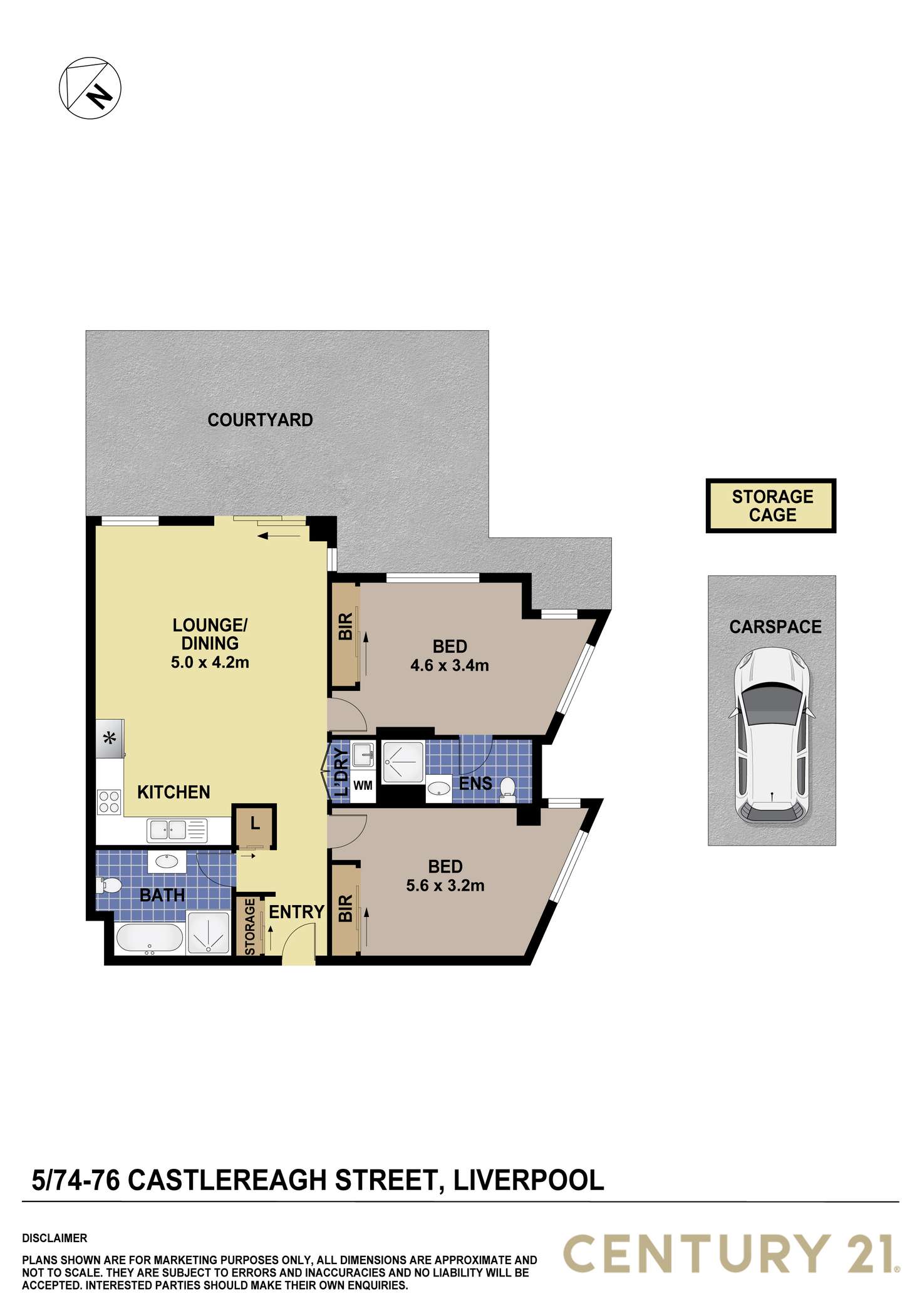 Floorplan of Homely apartment listing, 5/74-76 Castlereagh Street, Liverpool NSW 2170