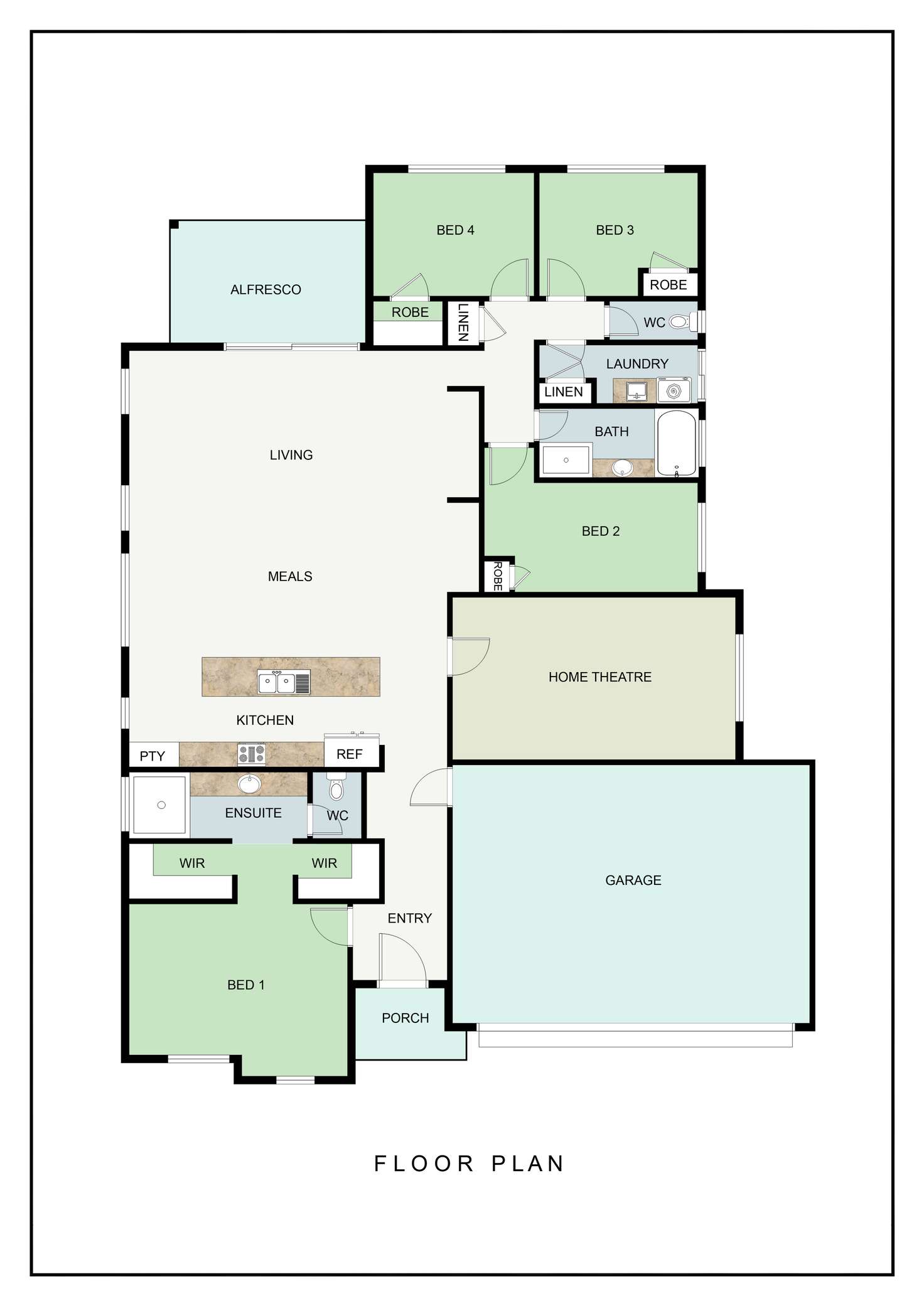 Floorplan of Homely house listing, 42 Broadmoor Loop, Meadow Springs WA 6210