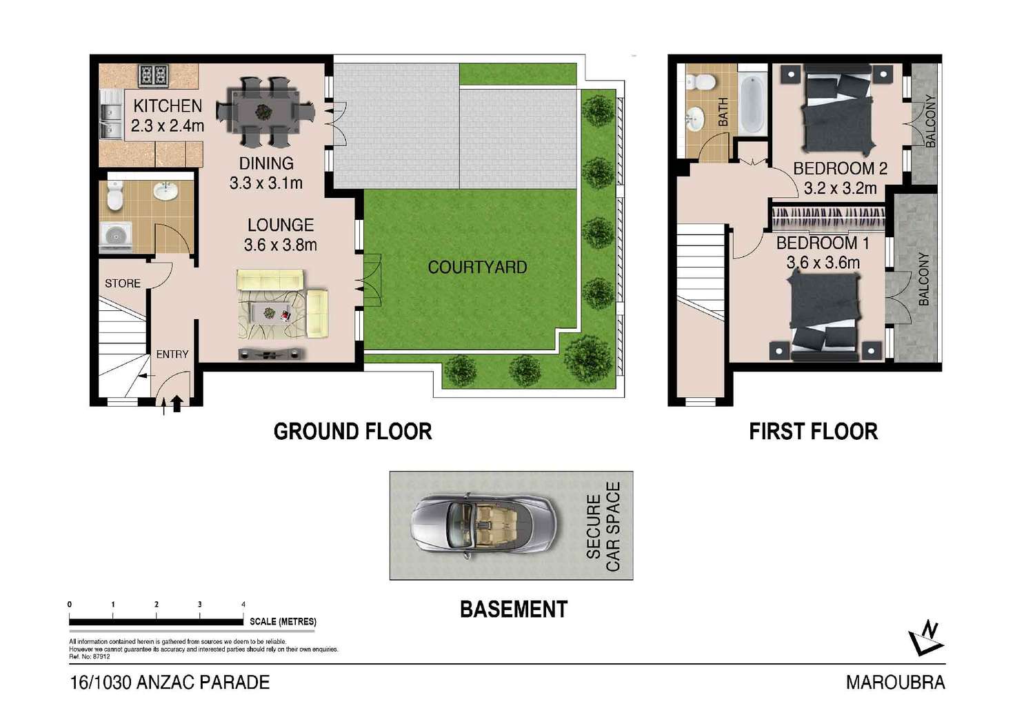 Floorplan of Homely townhouse listing, 16/1030 Anzac Parade, Maroubra NSW 2035