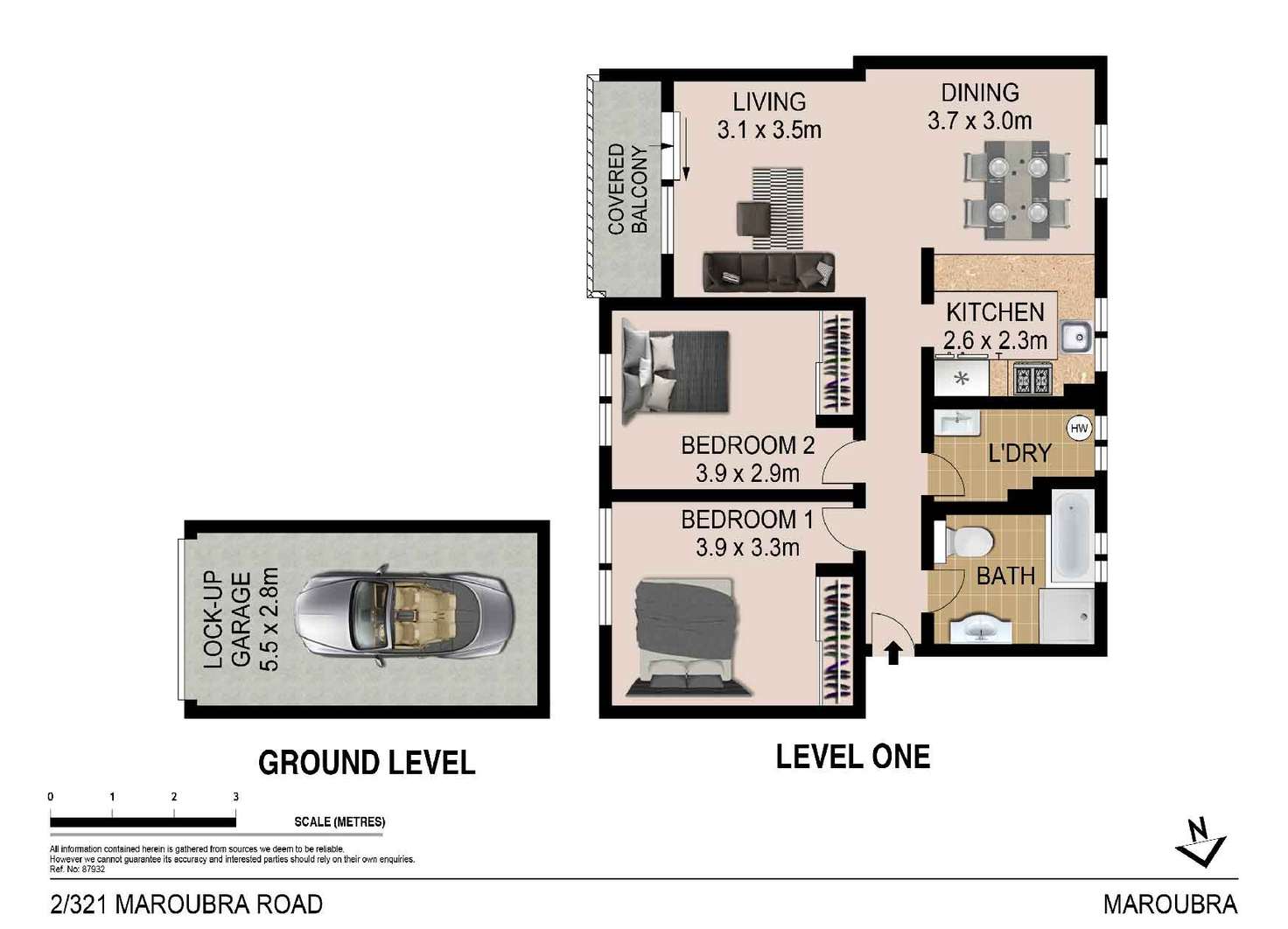 Floorplan of Homely apartment listing, 2/321 Maroubra Road, Maroubra NSW 2035