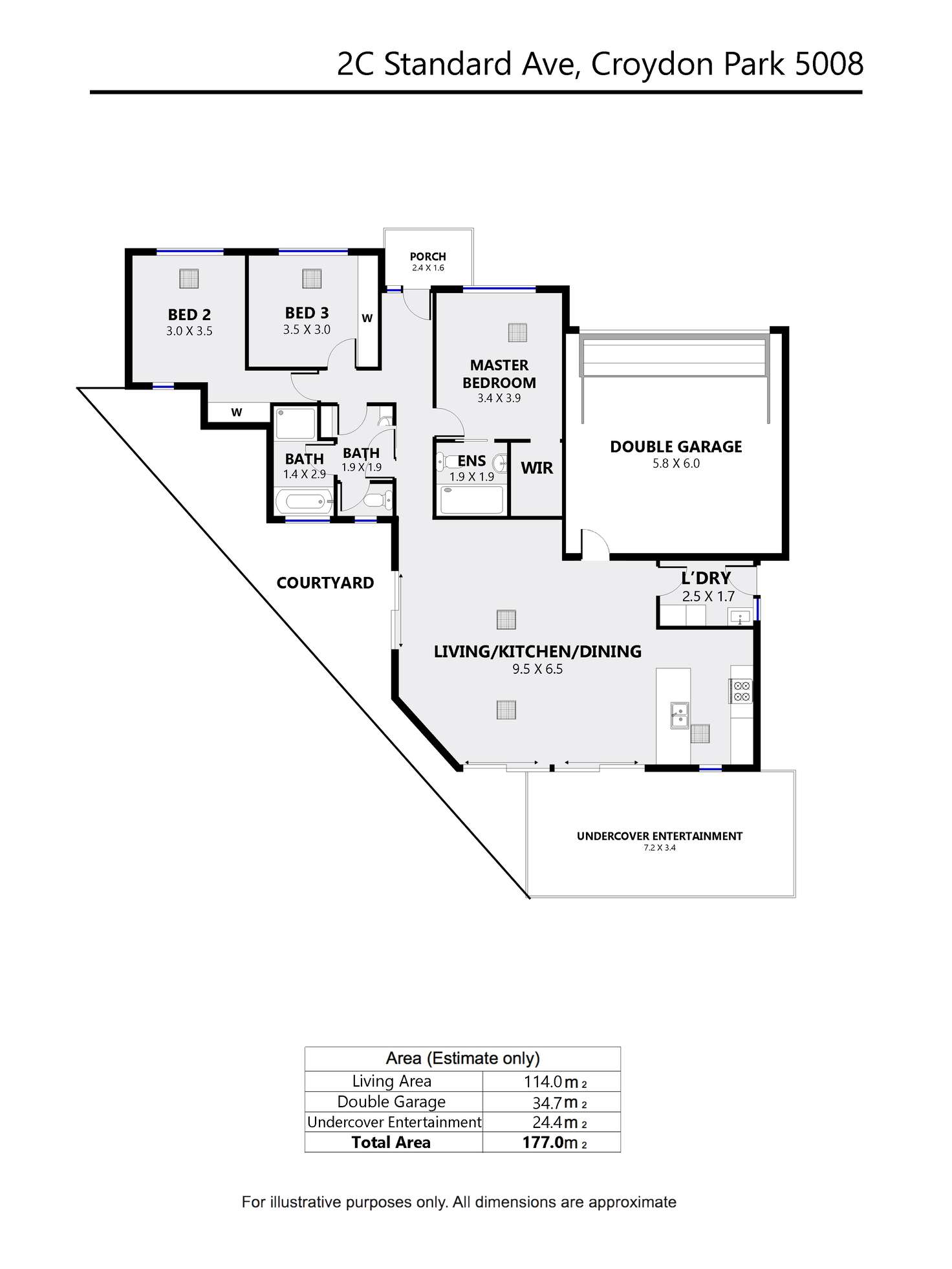 Floorplan of Homely house listing, 2c Standard Ave, Croydon Park SA 5008