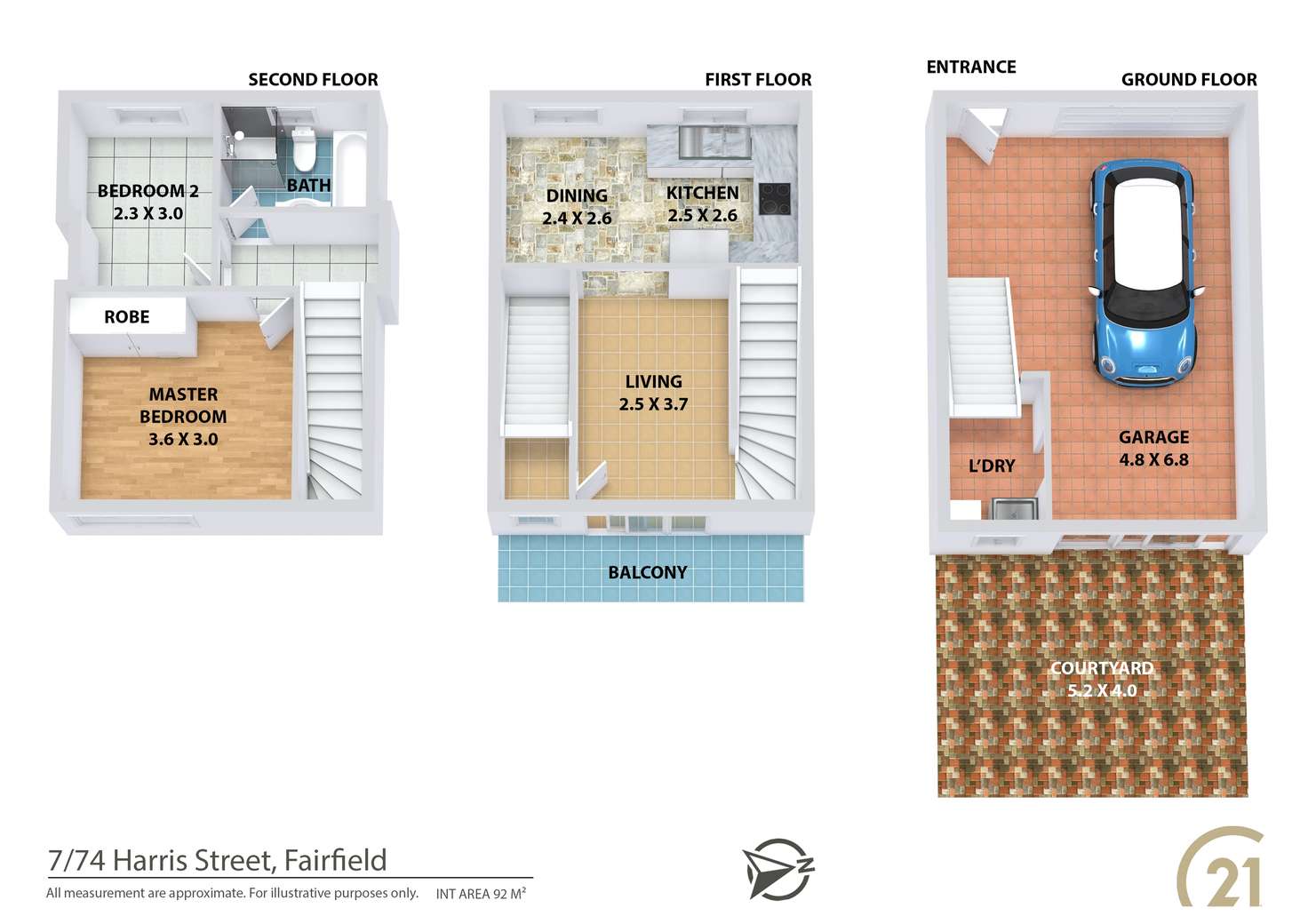 Floorplan of Homely apartment listing, 7/74 Harris Street, Fairfield NSW 2165