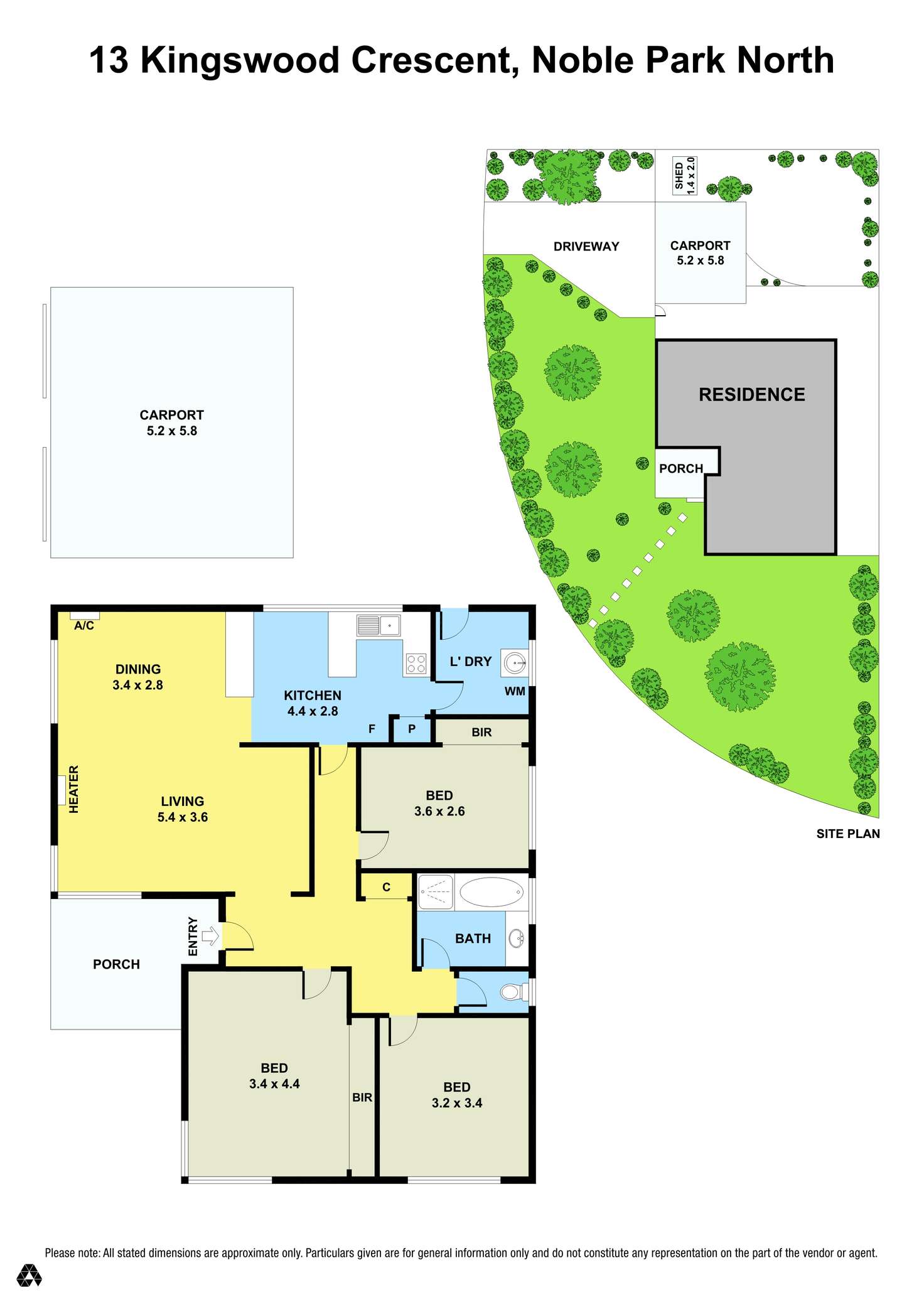Floorplan of Homely house listing, 13 Kingswood Crescent, Noble Park North VIC 3174