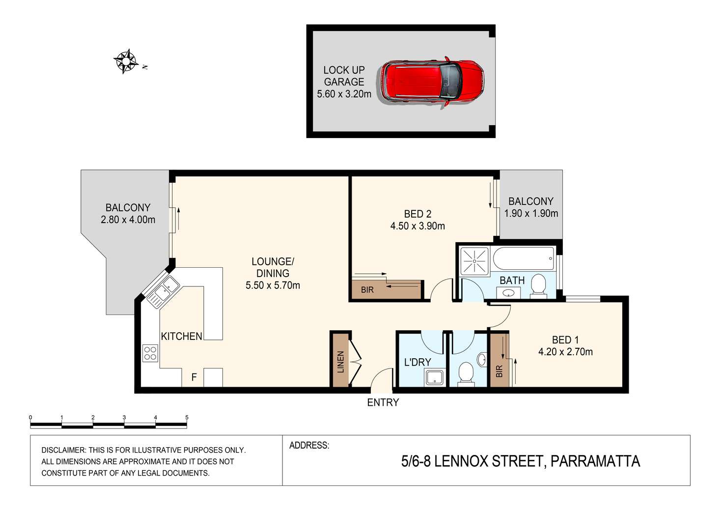 Floorplan of Homely apartment listing, 5/6-8 Lennox Street, Parramatta NSW 2150