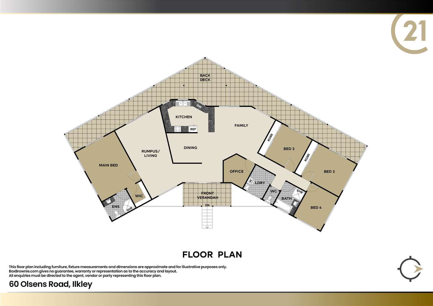 Floorplan of Homely house listing, 60 Olsens Road, Ilkley QLD 4554