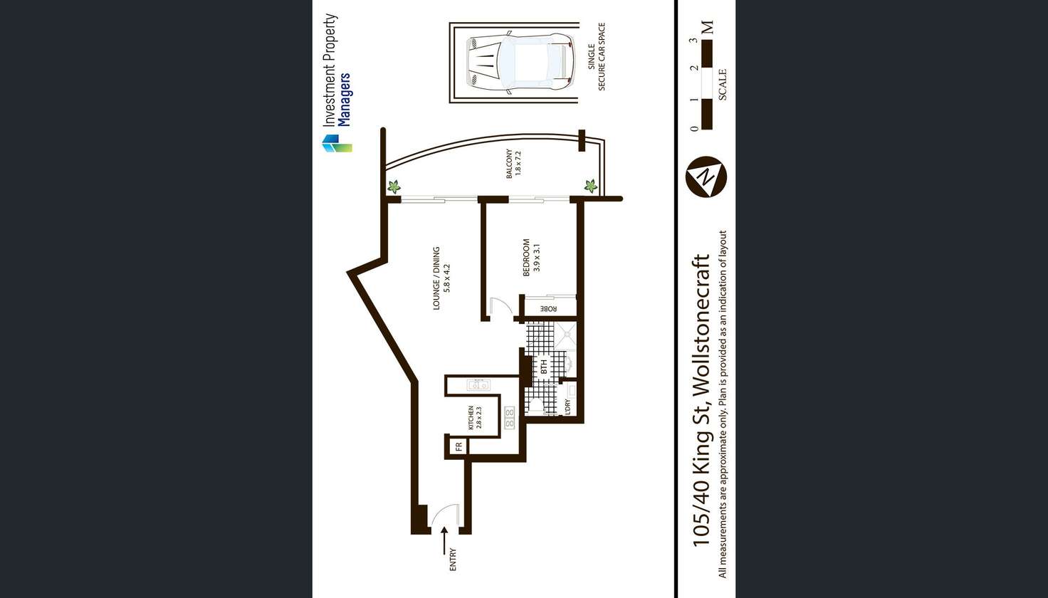 Floorplan of Homely apartment listing, 105/40 King Street, Waverton NSW 2060