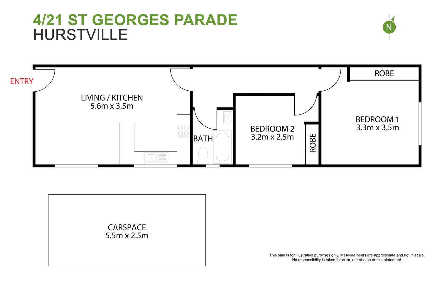 Floorplan of Homely unit listing, 4/21 St Georges Parade, Hurstville NSW 2220
